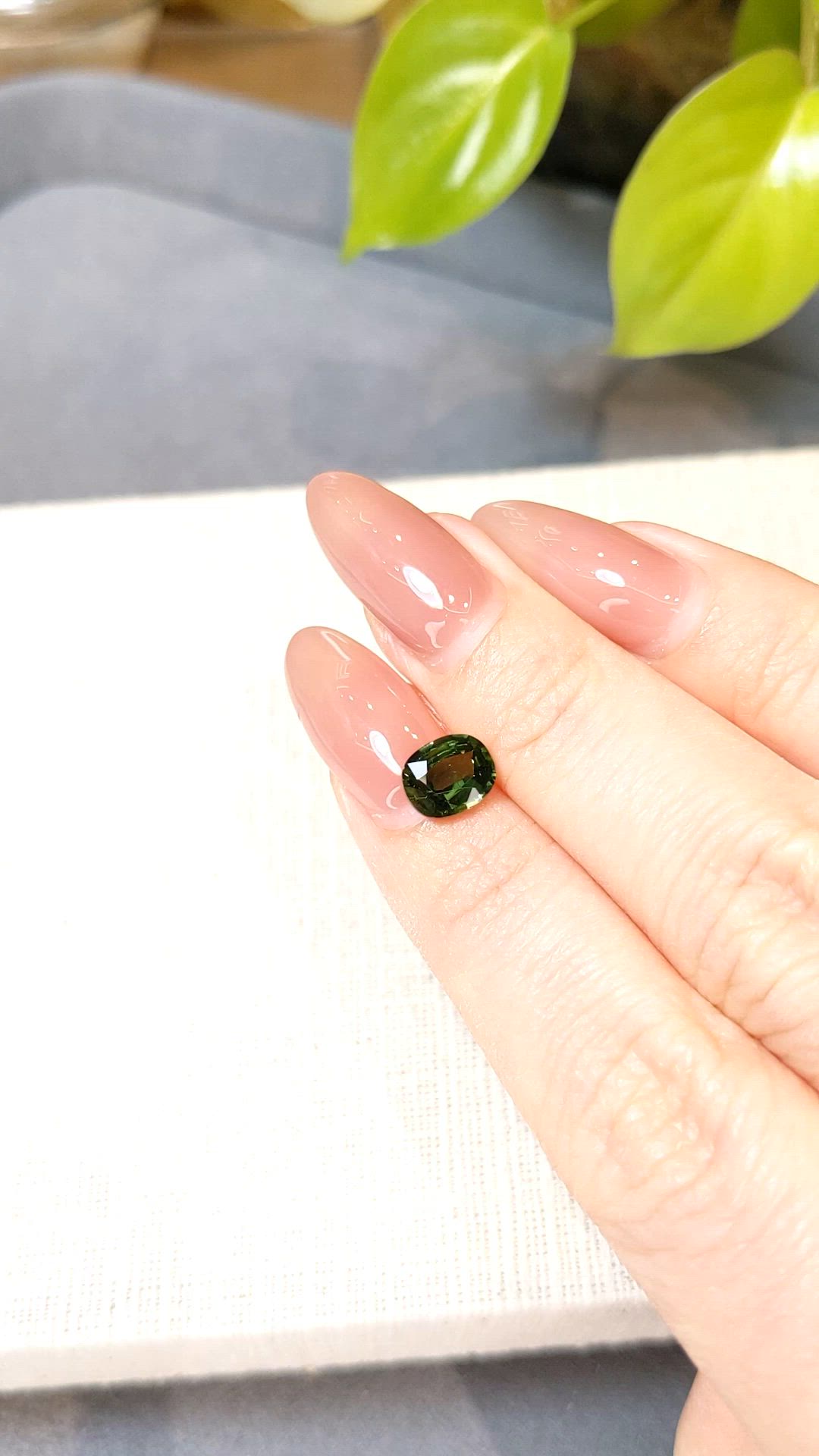 1.49 Ct. Green Sapphire from Madagascar Size Video
