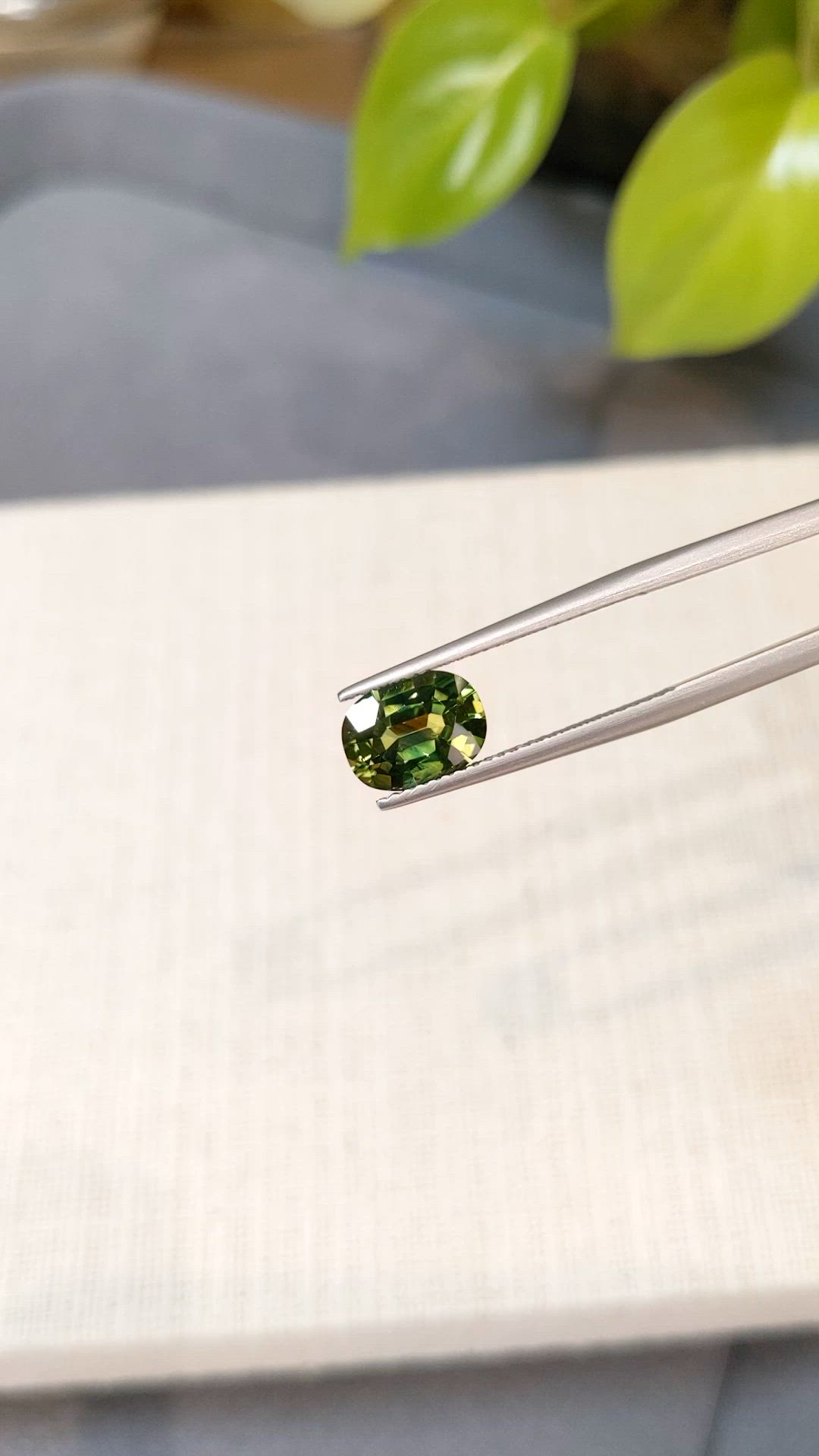 2.21 Ct. Yellowish Green Sapphire from Madagascar Size Video