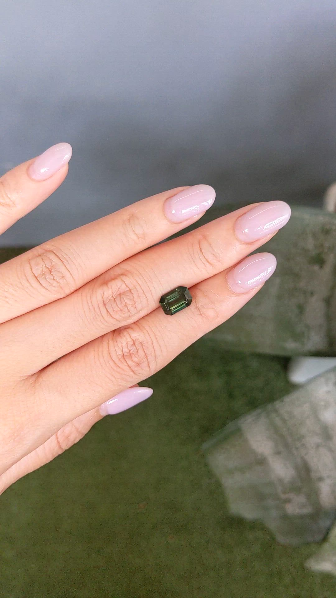 2.57 Ct. Green Sapphire from Madagascar Size Video