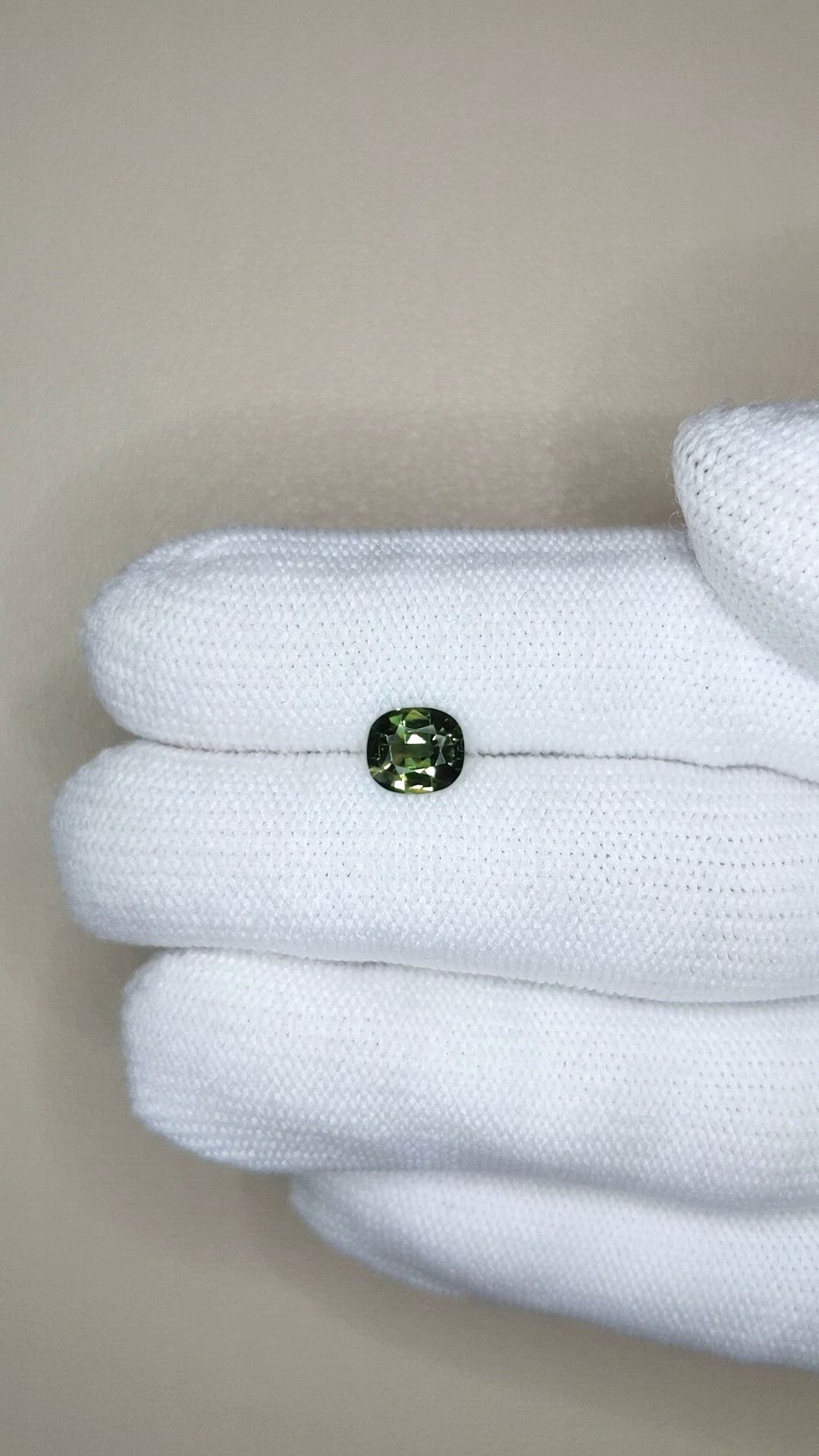1.14 Ct. Green Sapphire from Madagascar Size Video
