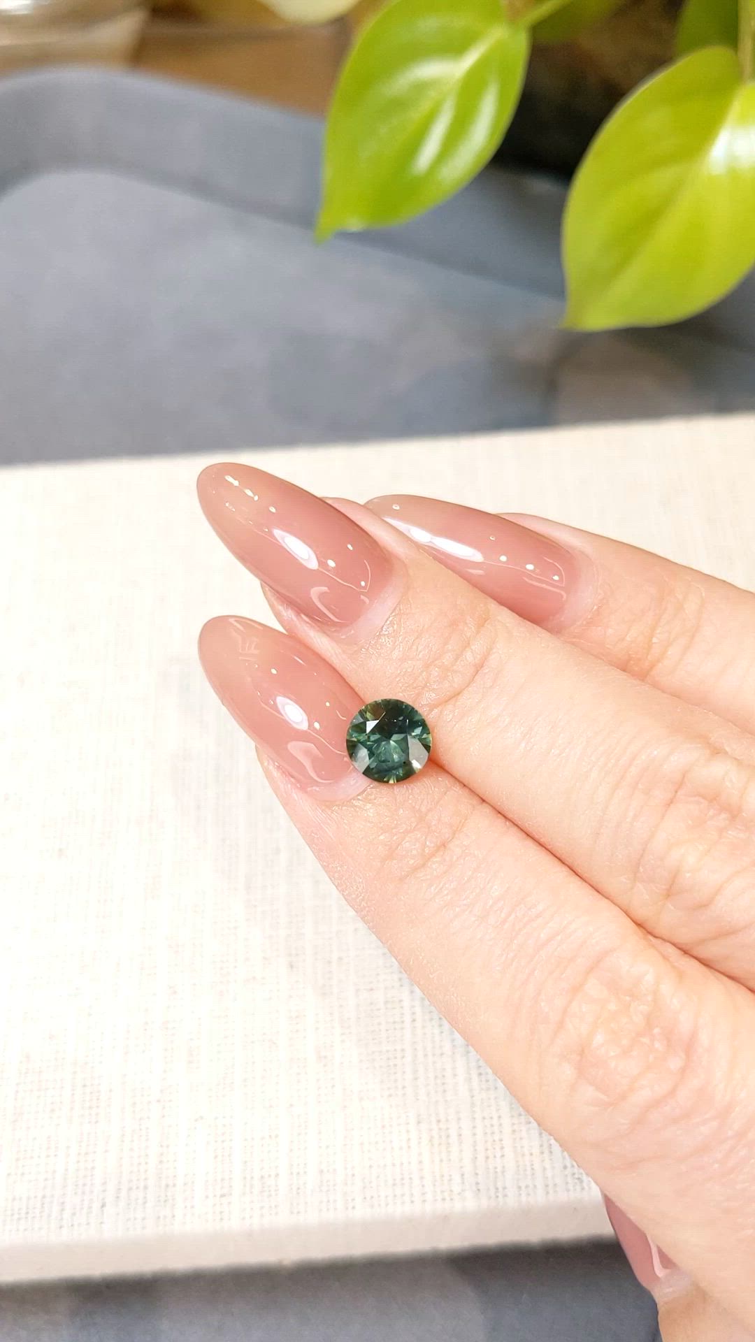 1.43 Ct. Yellowish Green Sapphire from Madagascar Size Video