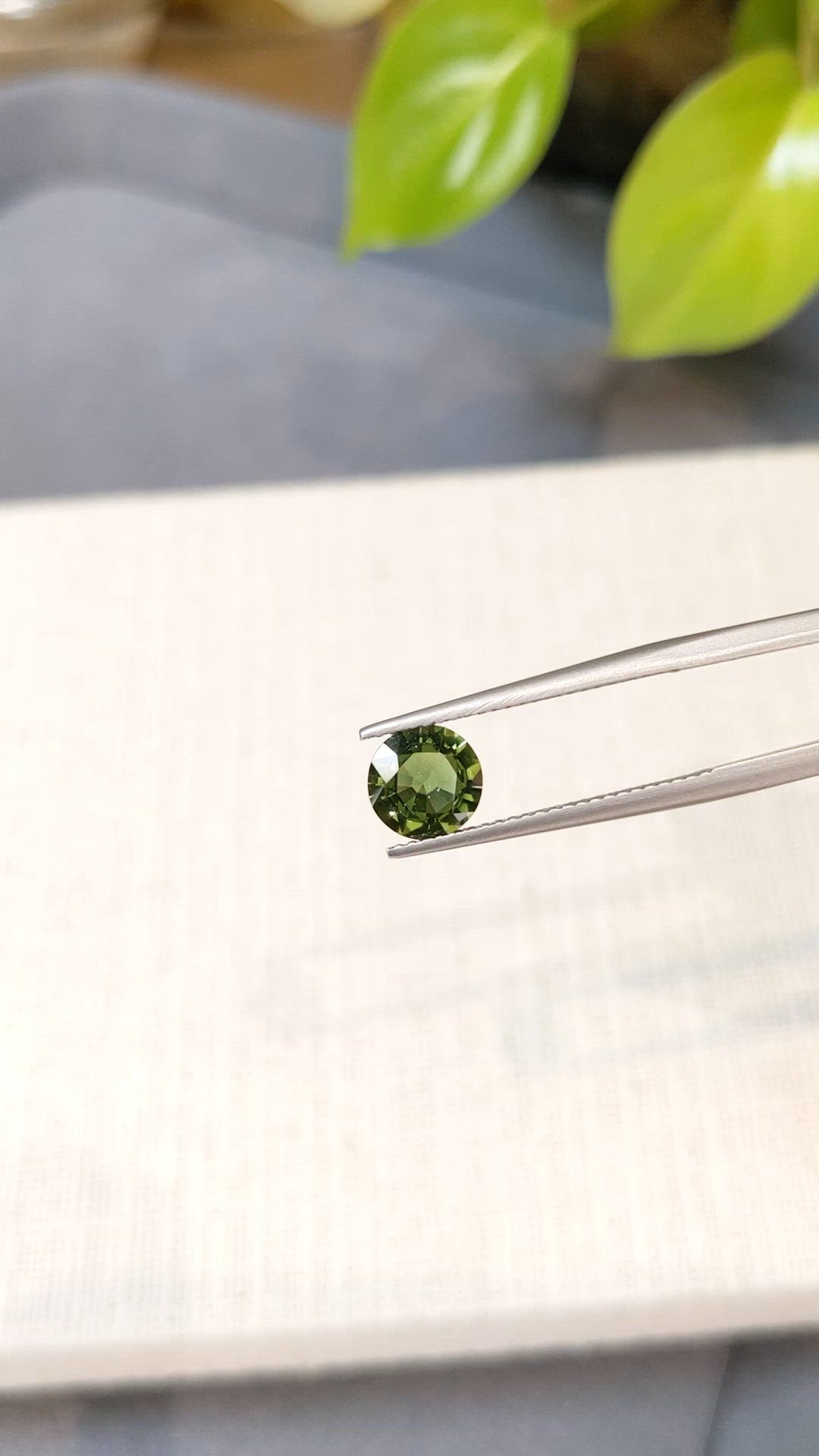 1.28 Ct. Green Sapphire from Madagascar Size Video
