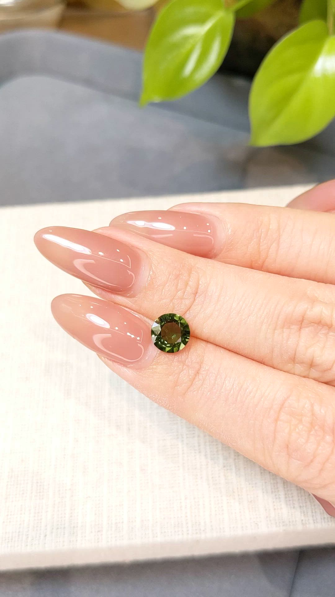 1.28 Ct. Green Sapphire from Madagascar Size Video