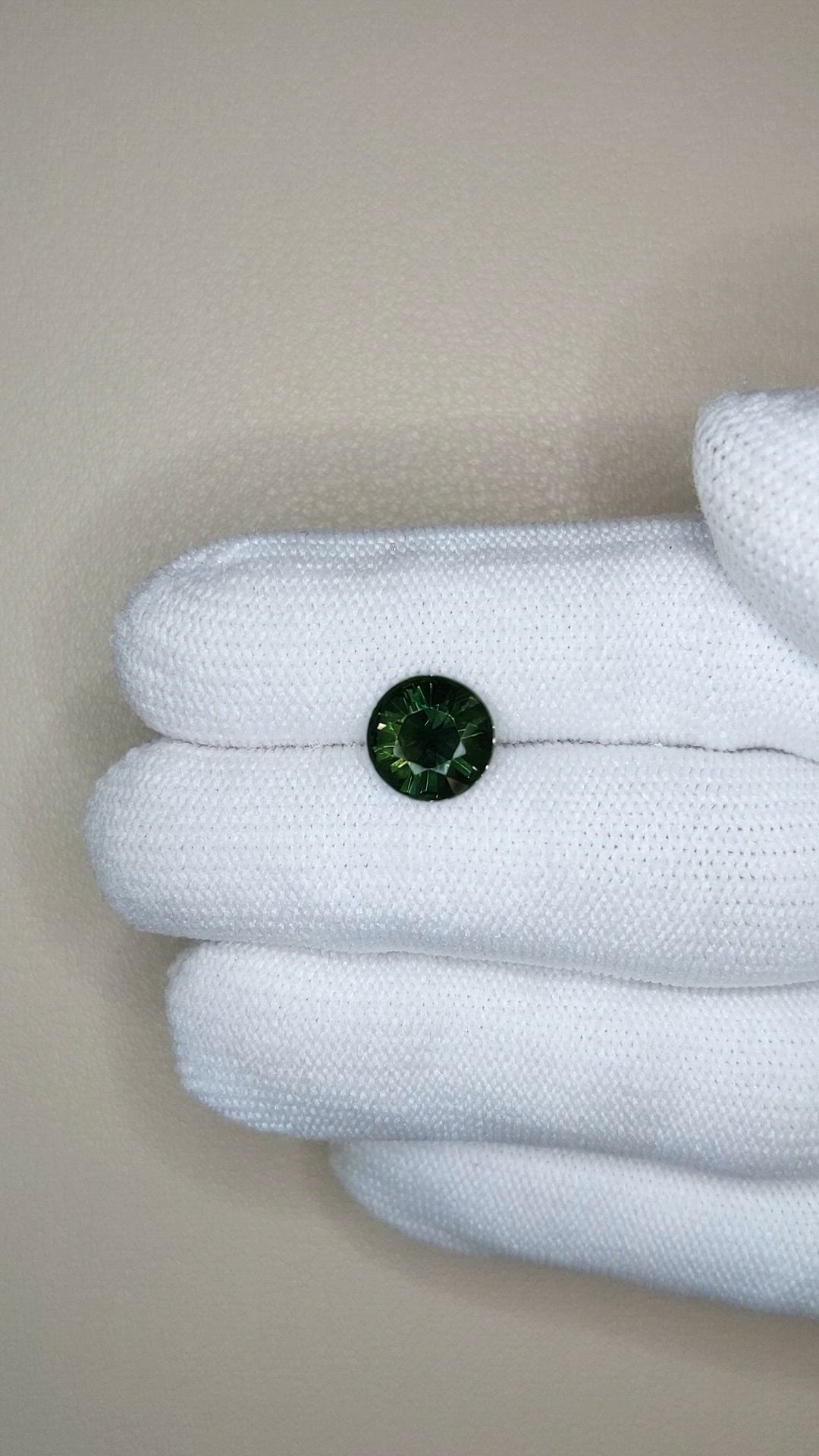 2.53 Ct. Yellowish Green Sapphire from Madagascar Size Video