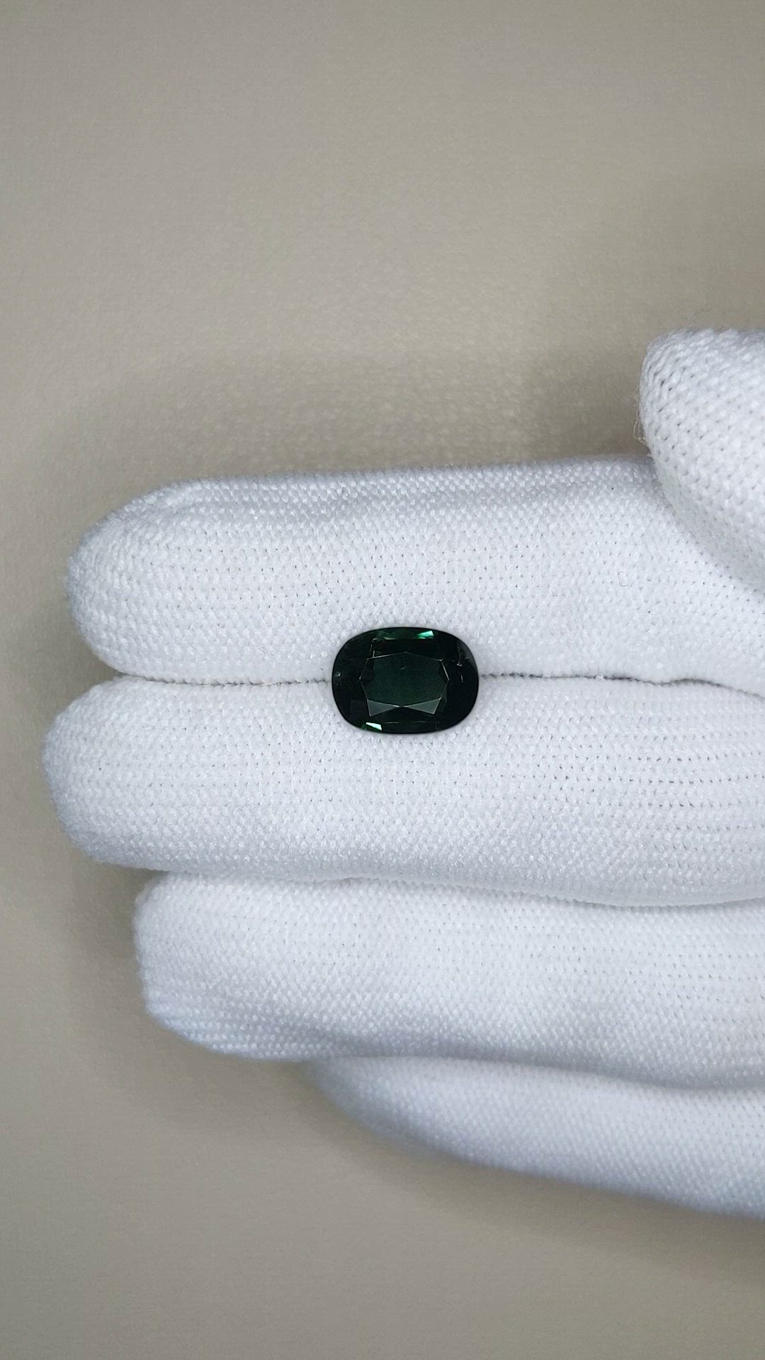 3.42 Ct. Bluish Green Sapphire from Madagascar Size Video