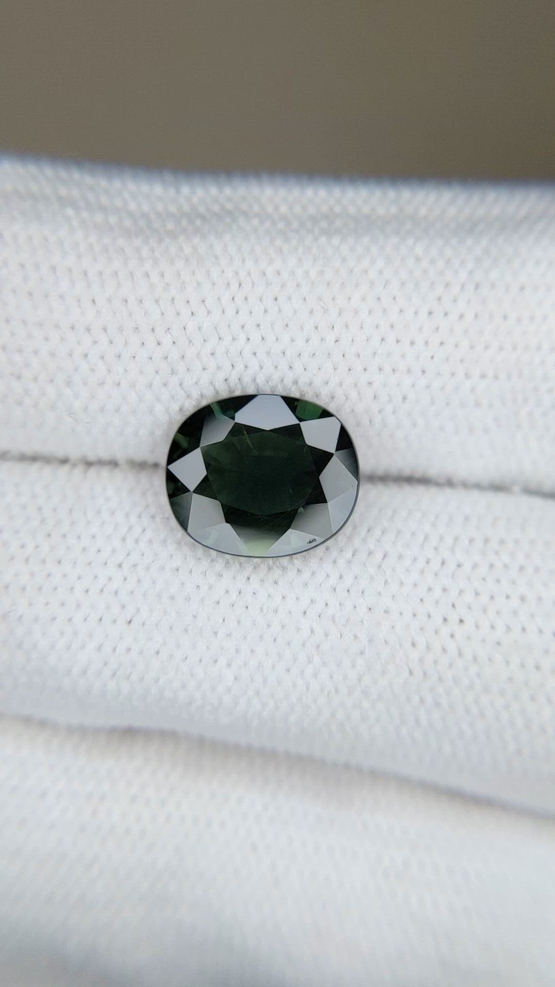 3.46 Ct. Green Sapphire from Madagascar Size Video