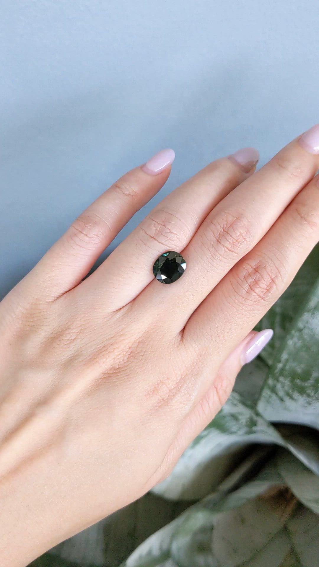 3.46 Ct. Green Sapphire from Madagascar Size Video