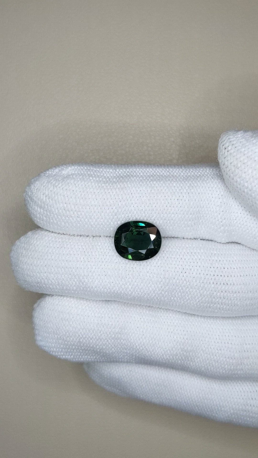 3.46 Ct. Green Sapphire from Madagascar Size Video