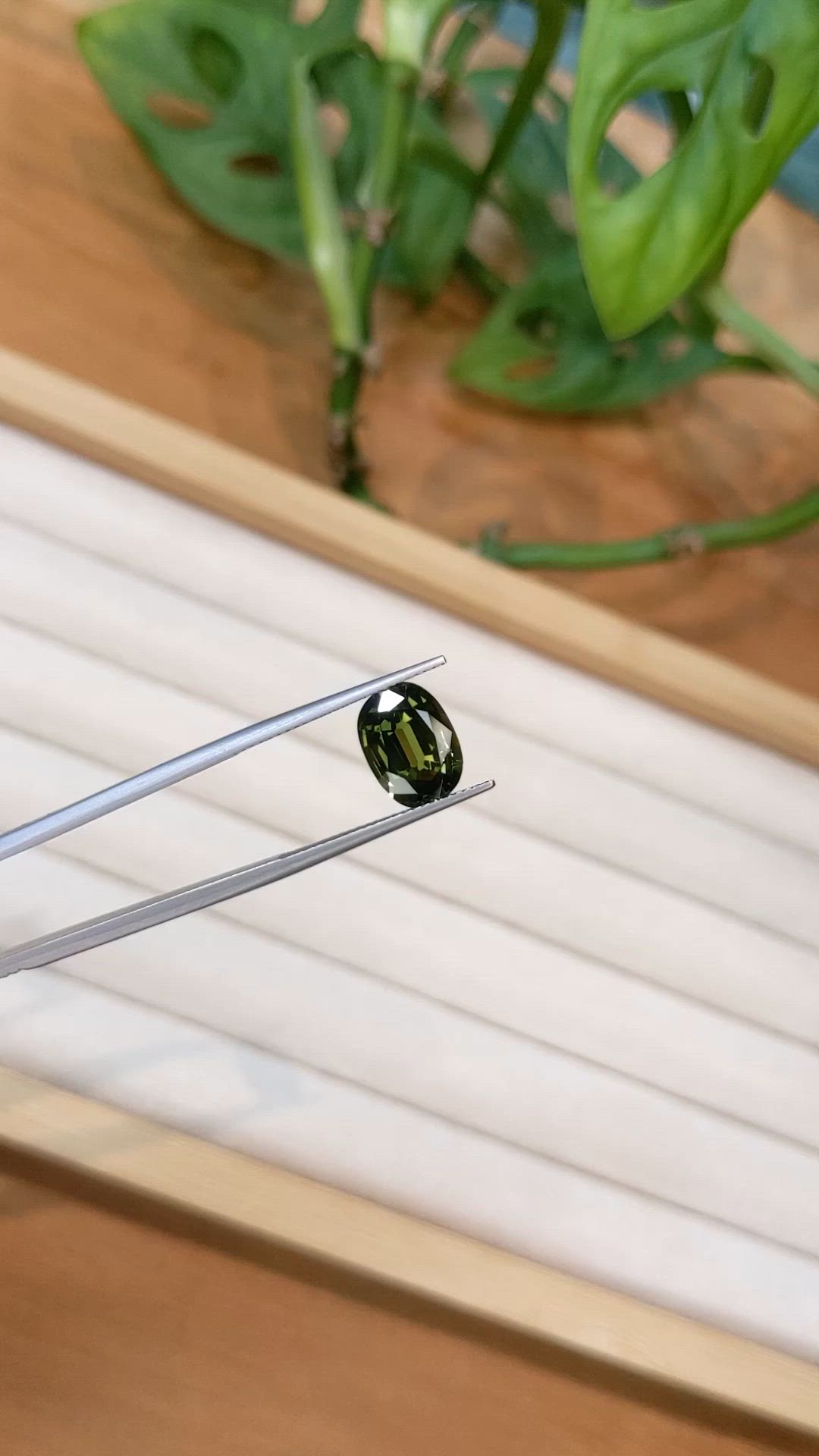 4.11 Ct. Yellowish Green Sapphire from Madagascar Size Video