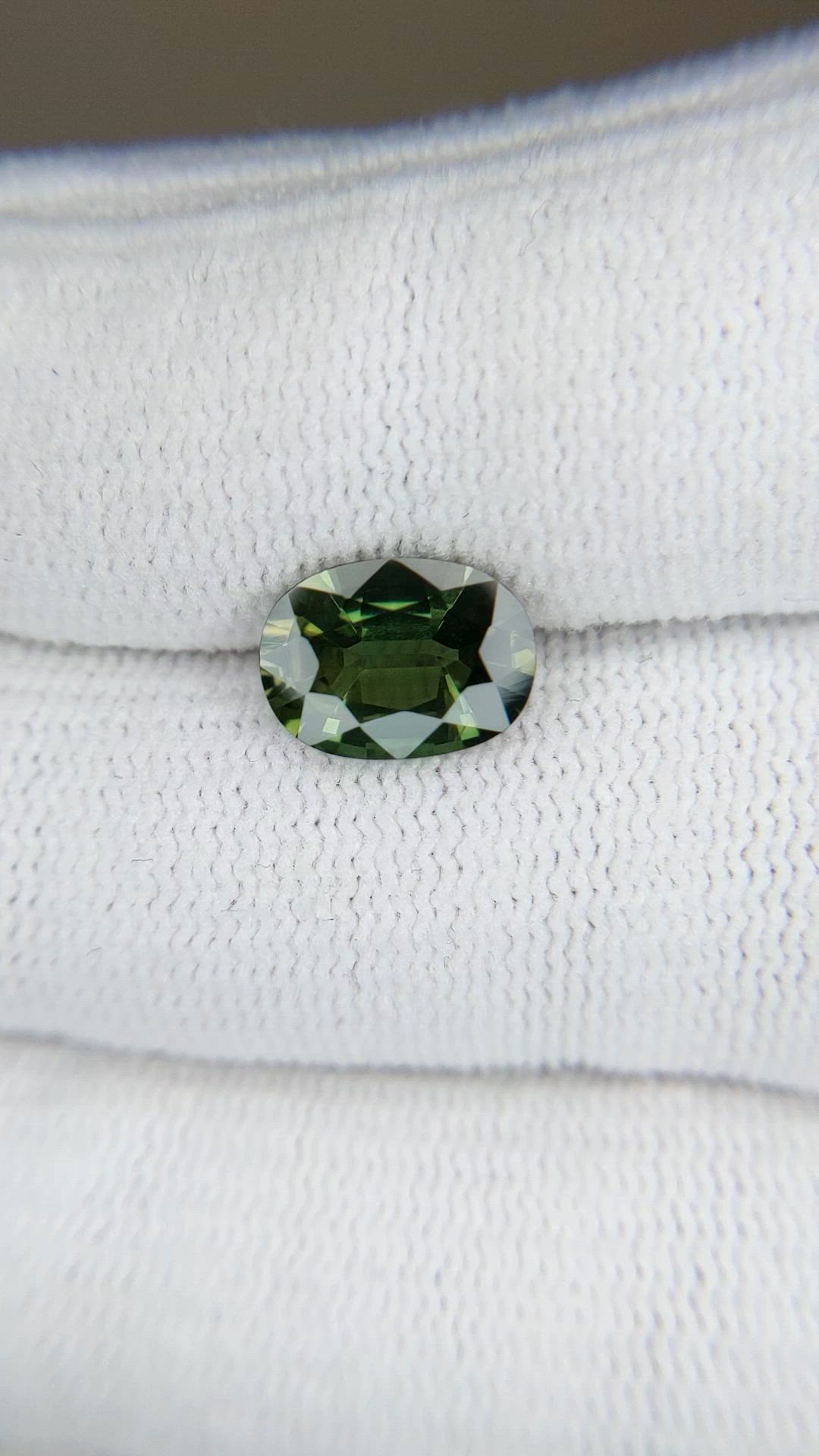 2.44 Ct. Yellowish Green Sapphire from Madagascar Size Video