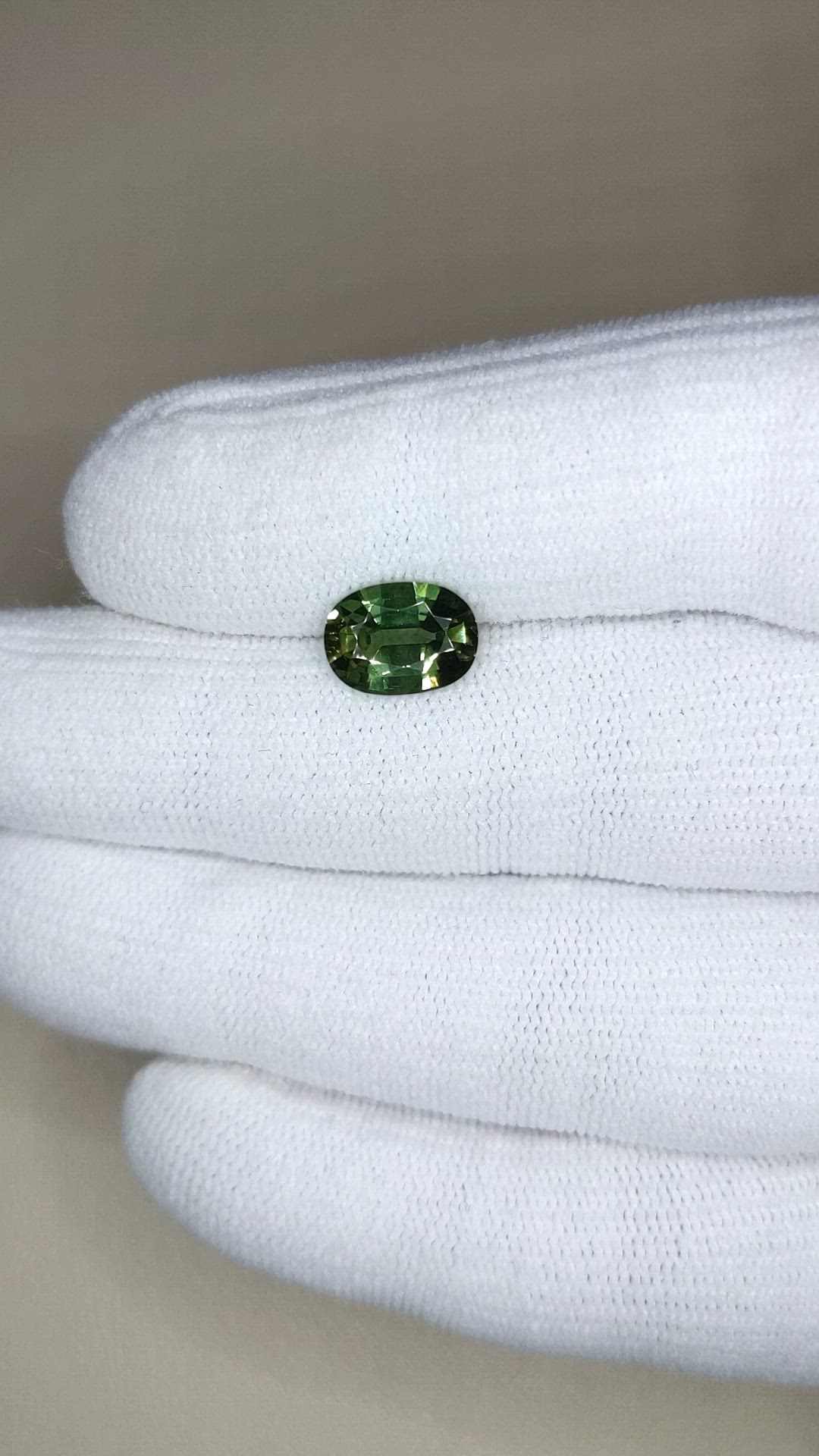 2.44 Ct. Yellowish Green Sapphire from Madagascar Size Video