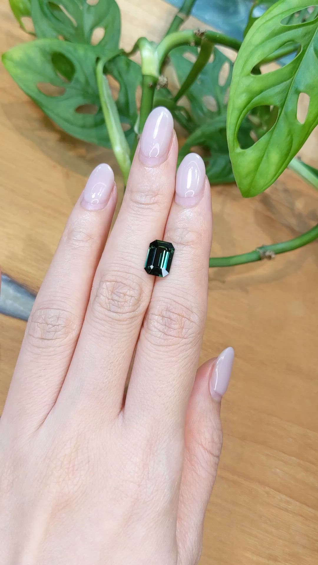 3.15 Ct. Green Sapphire from Madagascar Size Video