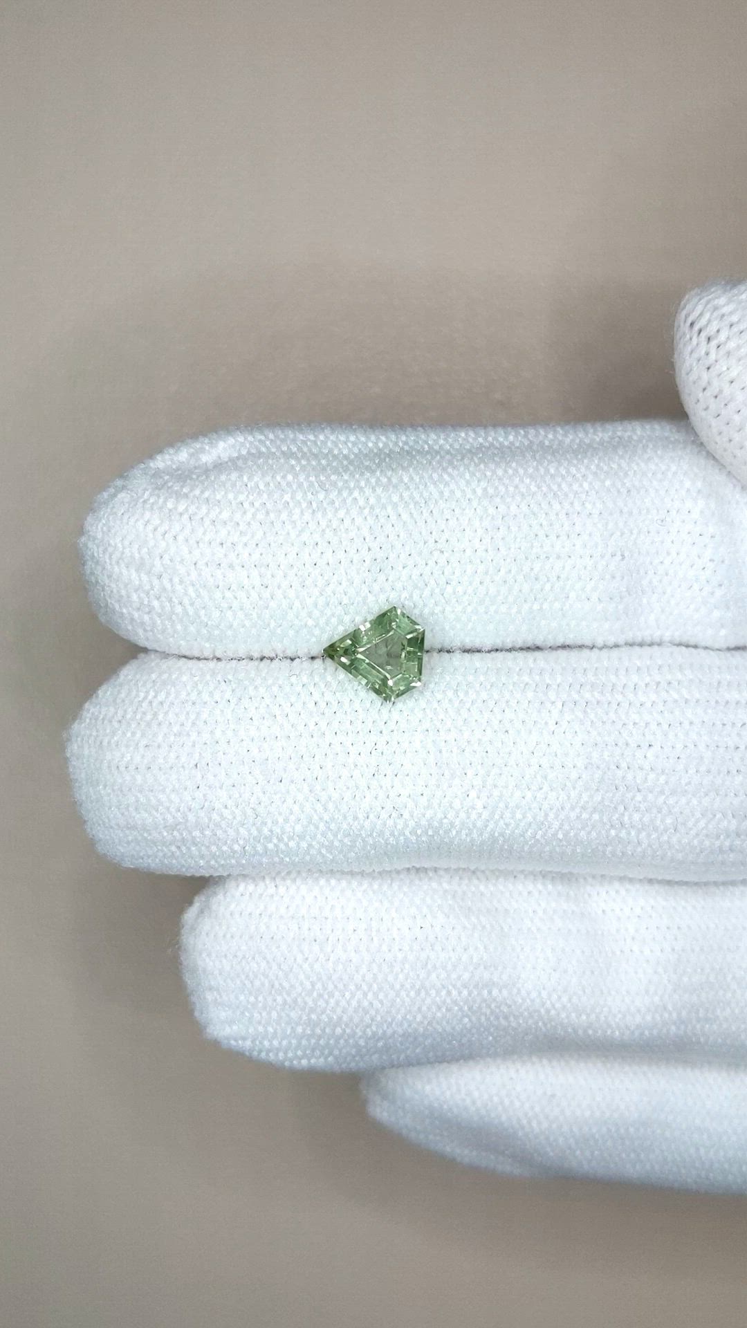 0.86 Ct. Bluish Green Sapphire from Montana Size Video