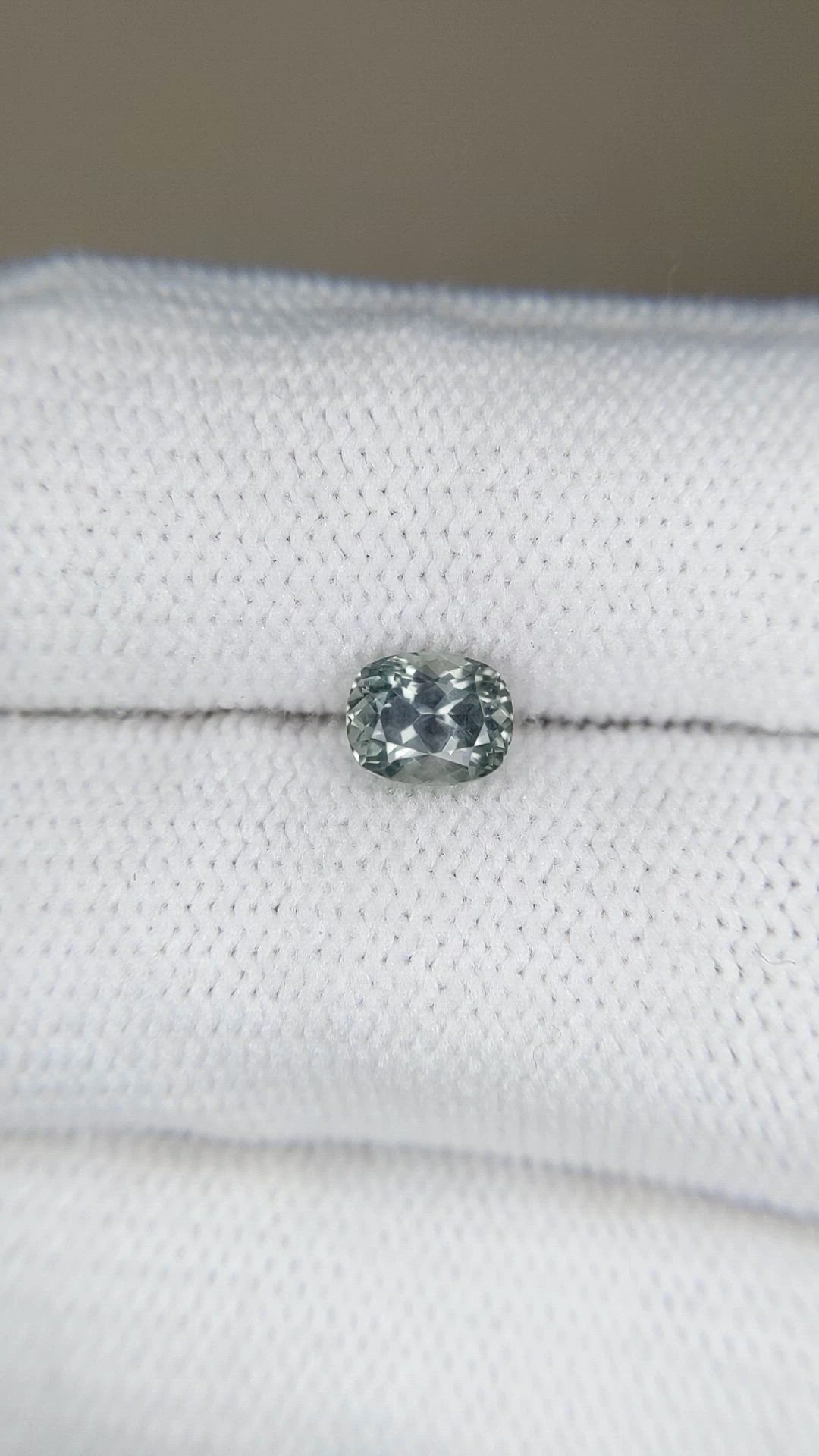 0.94 Ct. Green Sapphire from Montana Size Video