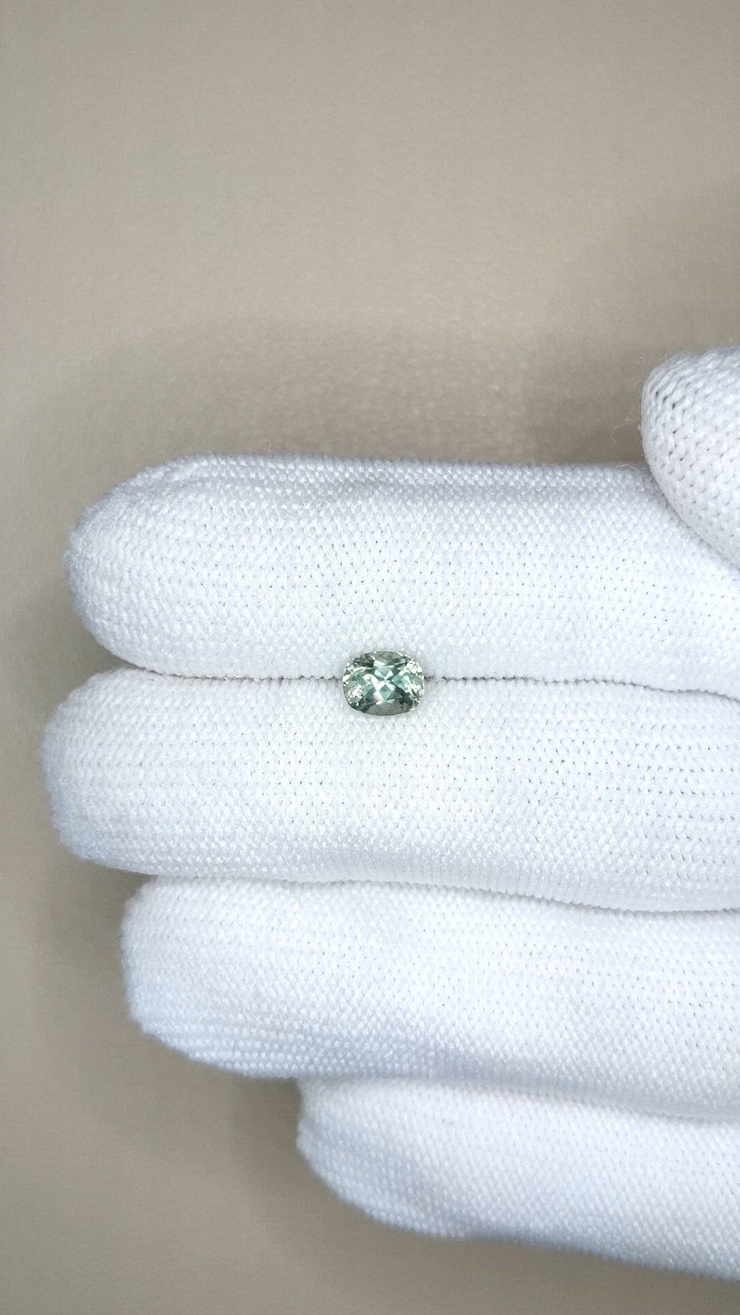 0.94 Ct. Green Sapphire from Montana Size Video