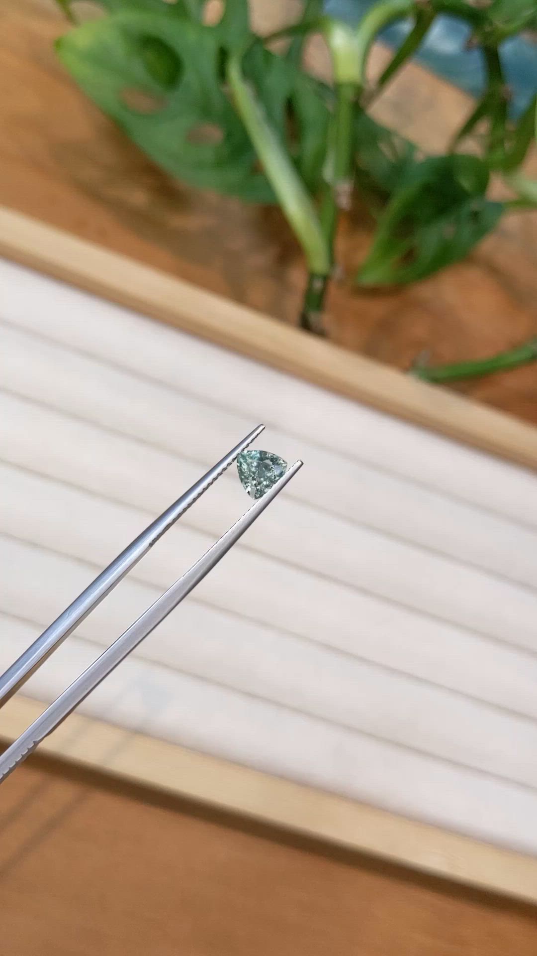 1.01 Ct. Yellowish Green Sapphire from Montana Size Video