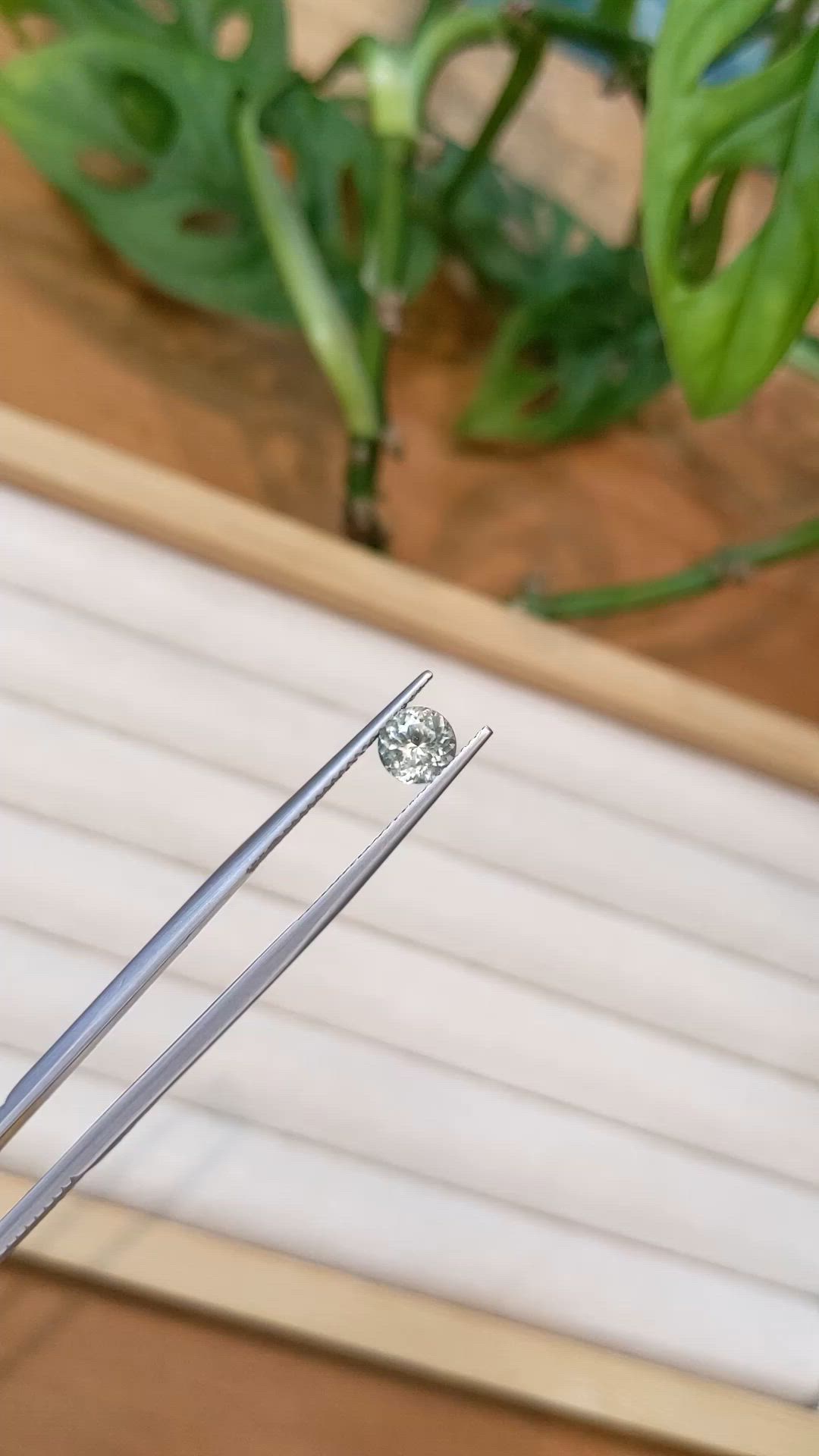 0.98 Ct. Yellowish Green Sapphire from Montana Size Video