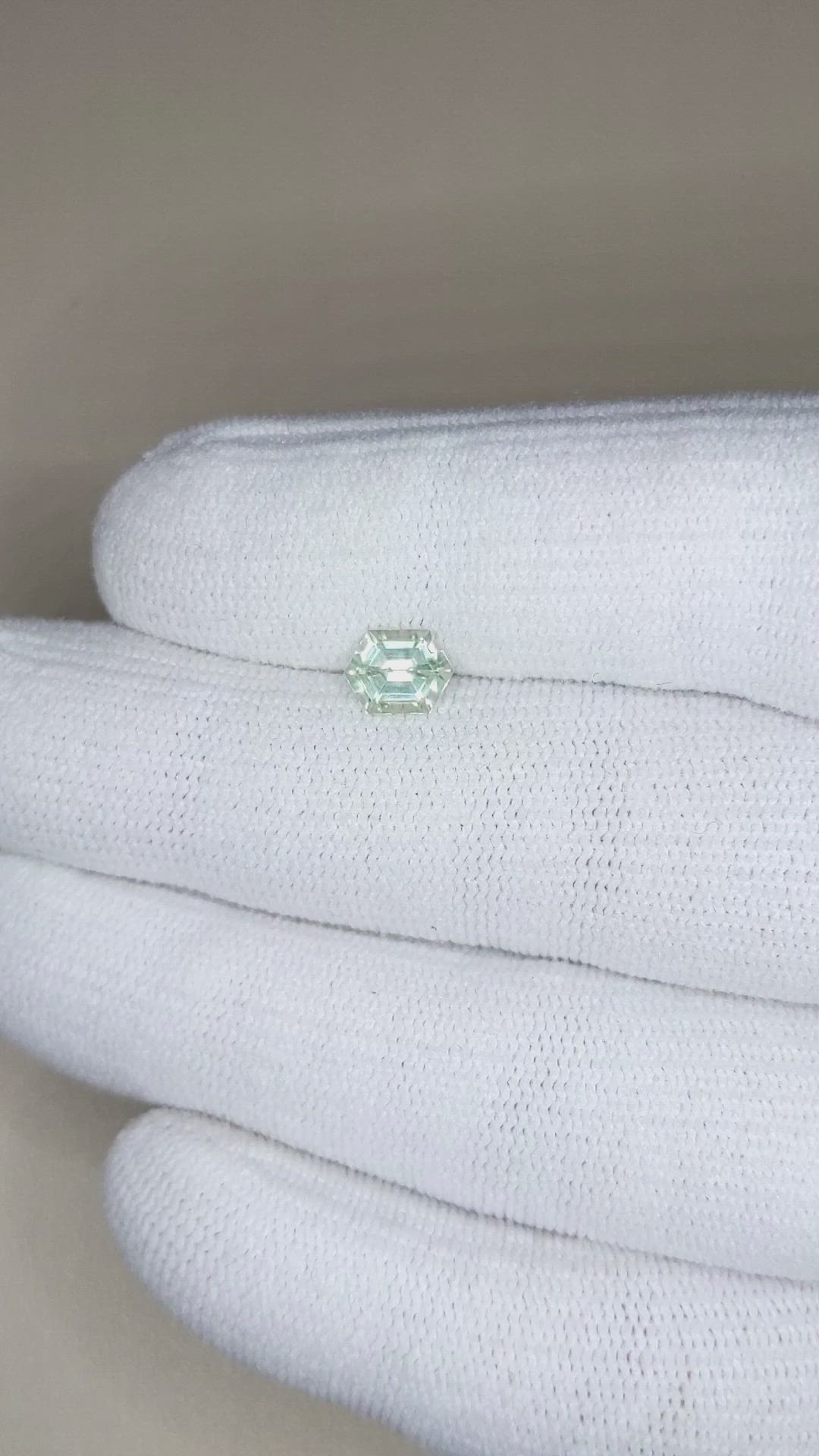 1.00 Ct. Green Sapphire from Montana Size Video
