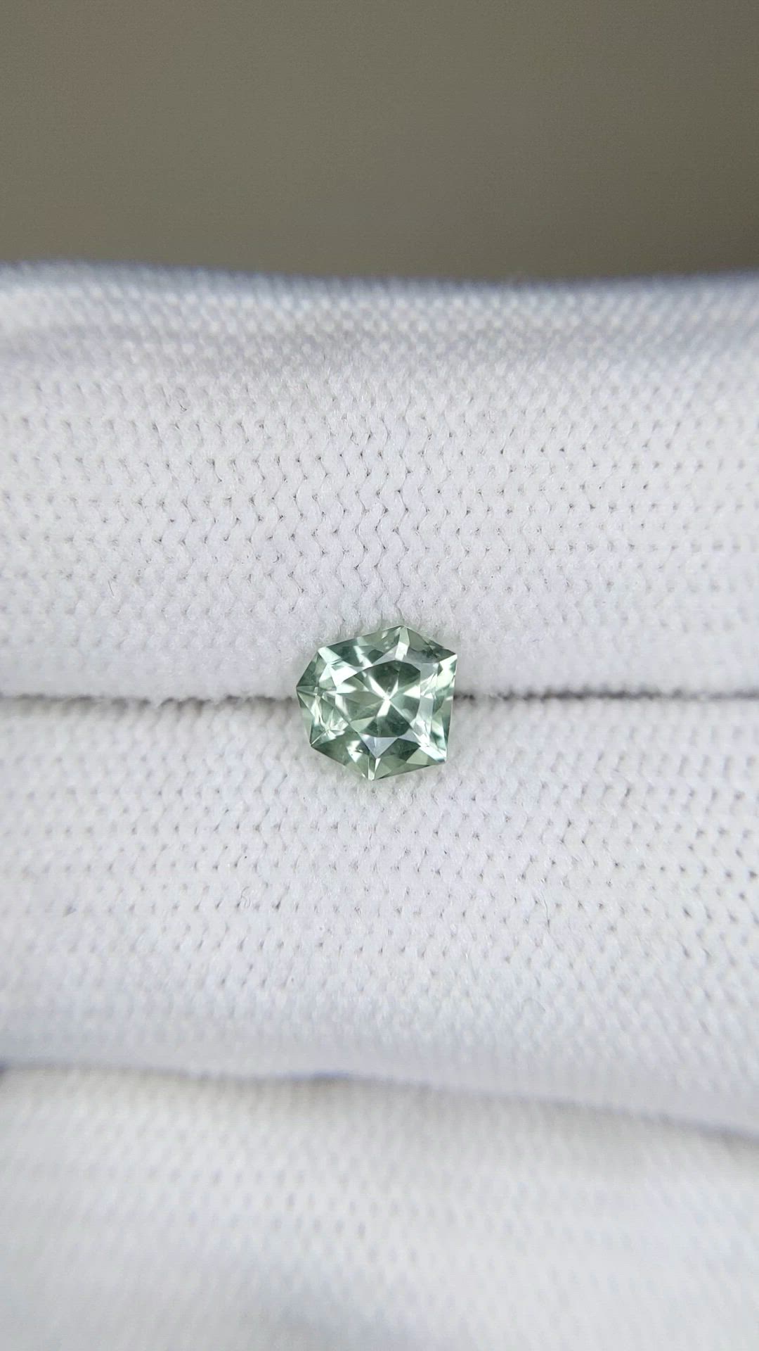 1.07 Ct. Bluish Green Sapphire from Montana Size Video