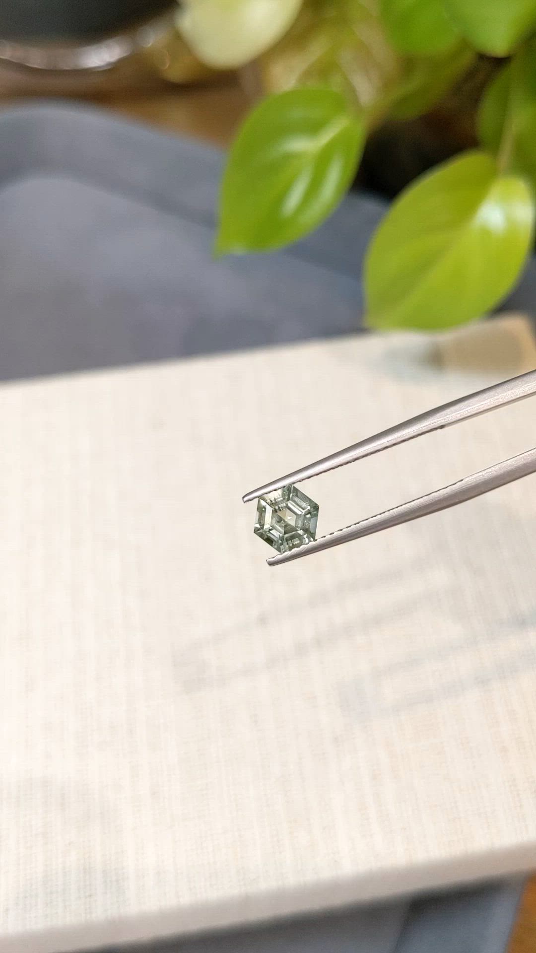 1.10 Ct. Green Sapphire from Montana Size Video