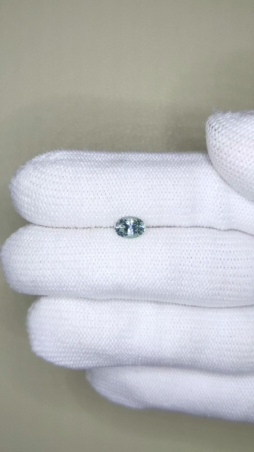 0.81 Ct. Bluish Green Sapphire from Montana Size Video