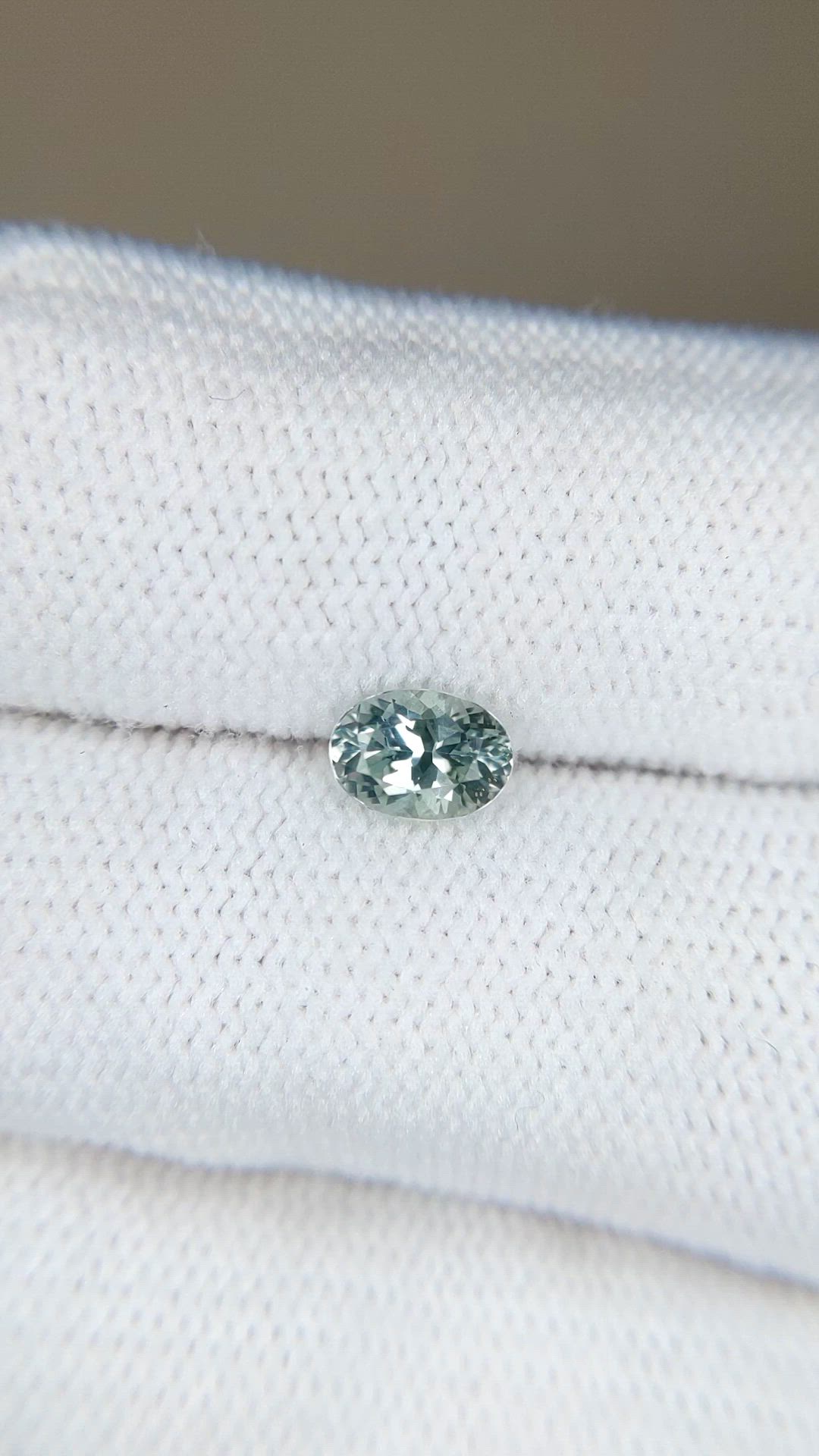 0.81 Ct. Bluish Green Sapphire from Montana Size Video