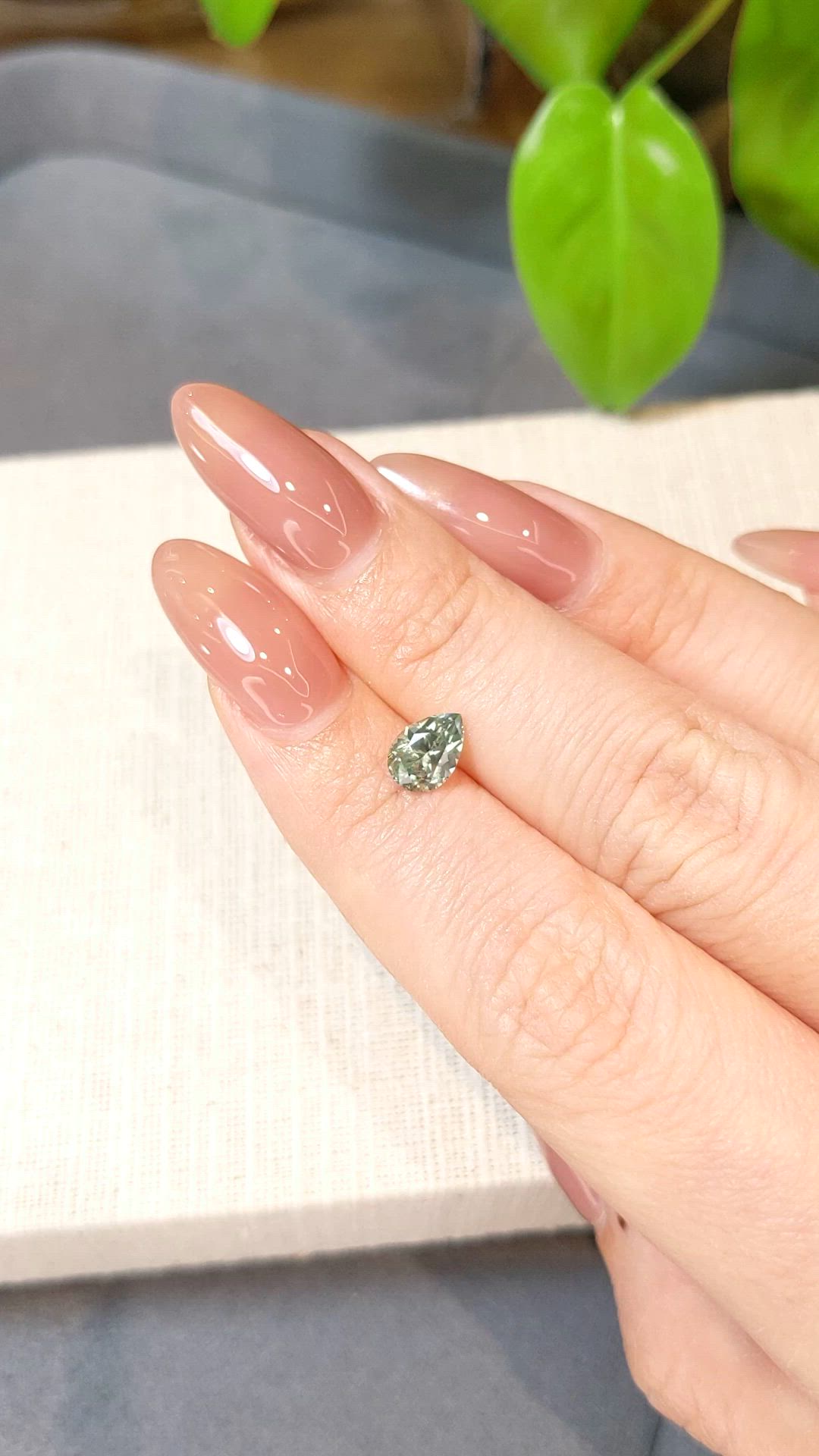 1.14 Ct. Green Sapphire from Montana Size Video