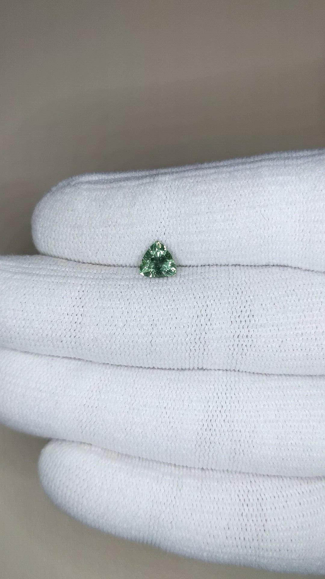 0.81 Ct. Green Sapphire from Montana Size Video