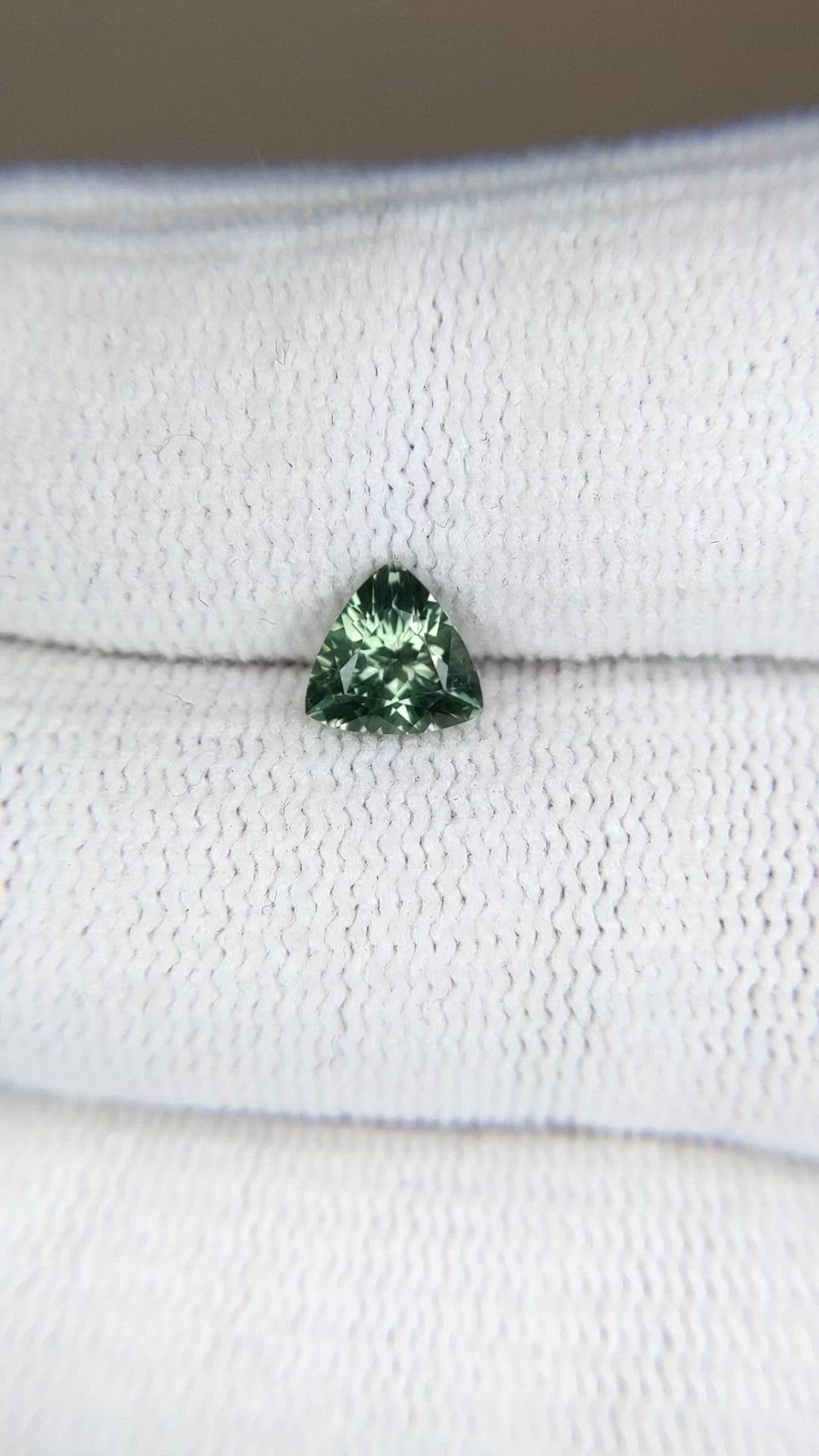 0.81 Ct. Green Sapphire from Montana Size Video