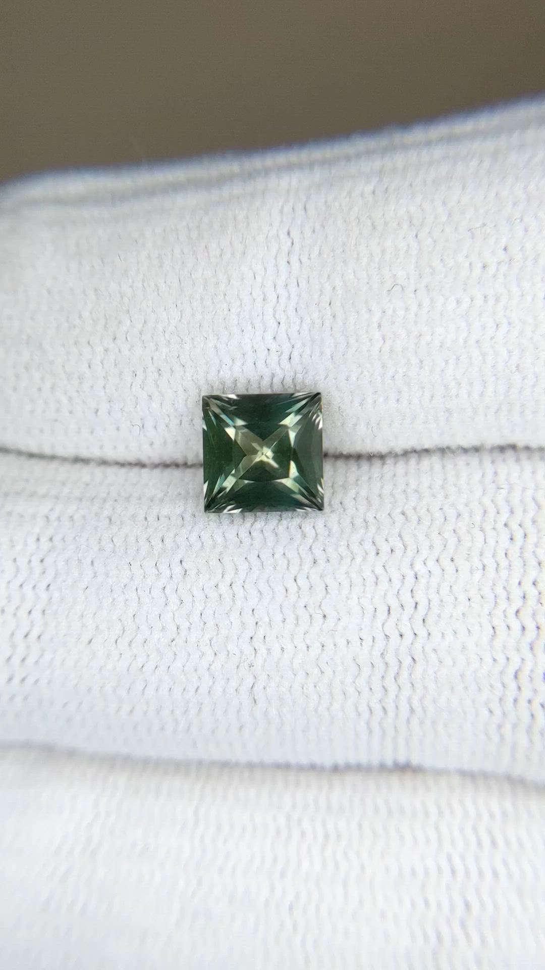 1.91 Ct. Green Sapphire from Montana Size Video