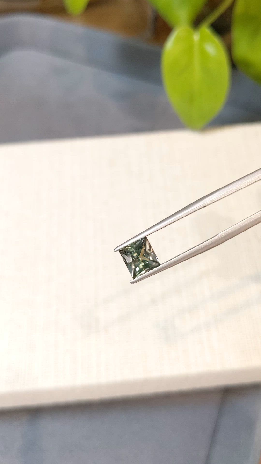 1.91 Ct. Green Sapphire from Montana Size Video
