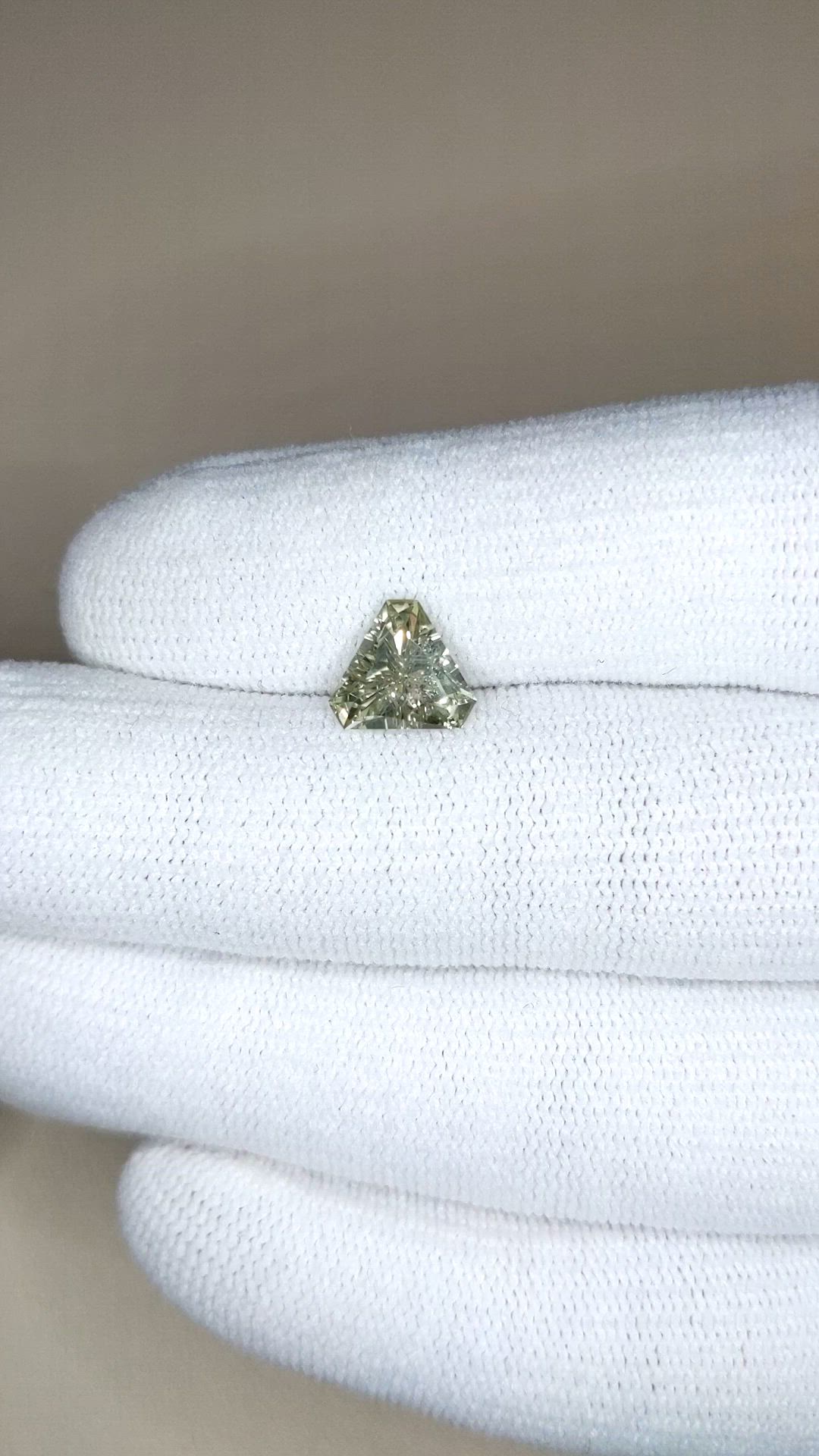 2.41 Ct. Yellowish Green Sapphire from Montana Size Video