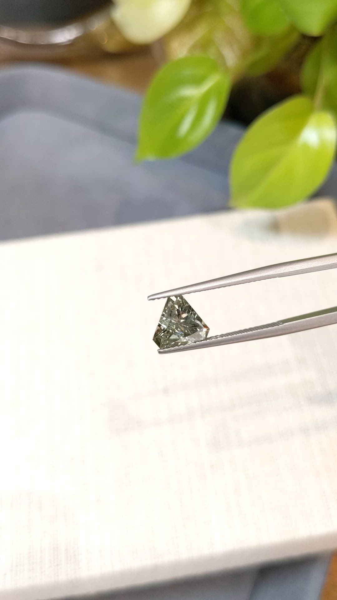 2.41 Ct. Yellowish Green Sapphire from Montana Size Video