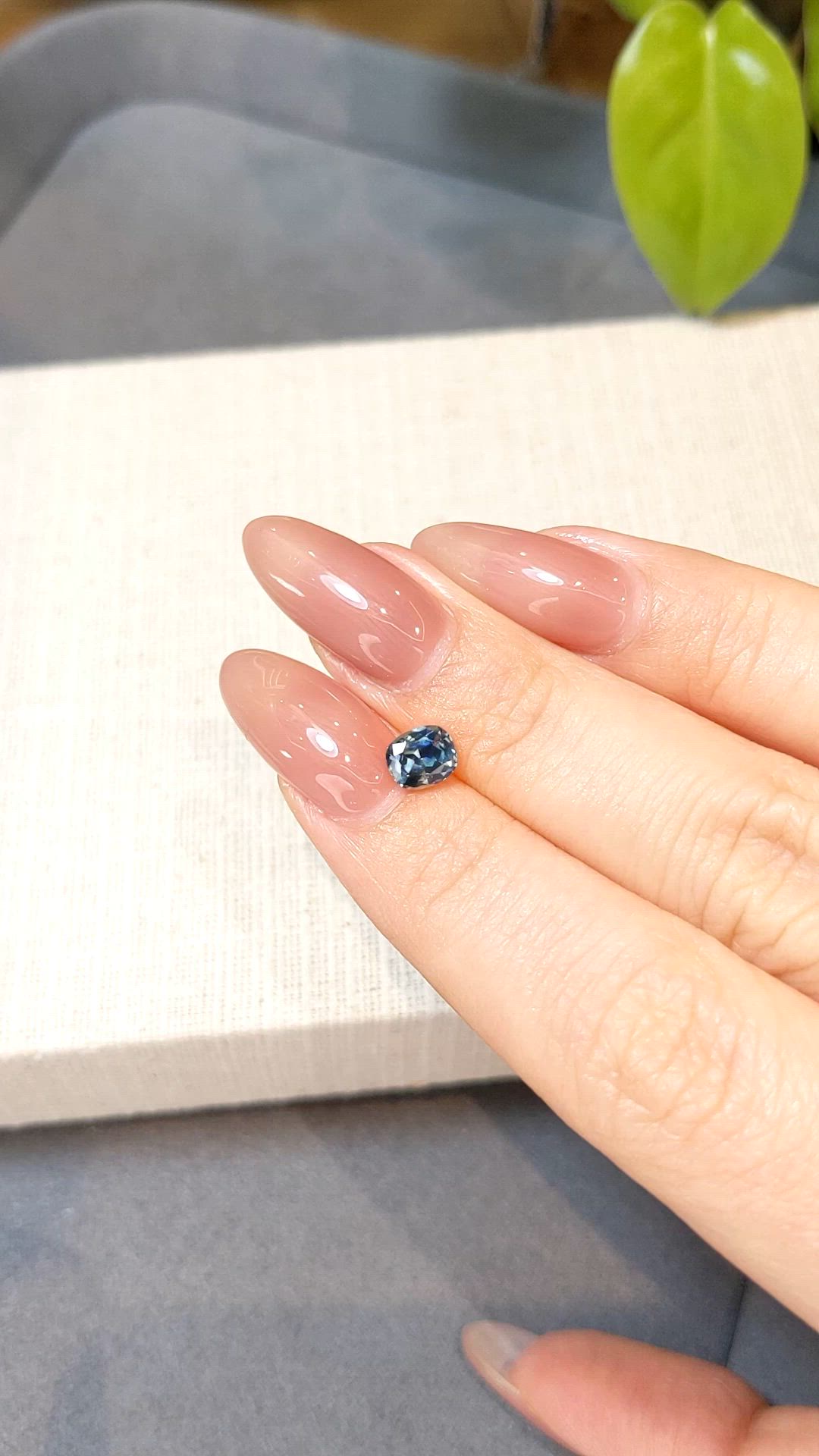 0.91 Ct. Blue Sapphire from Montana Size Video