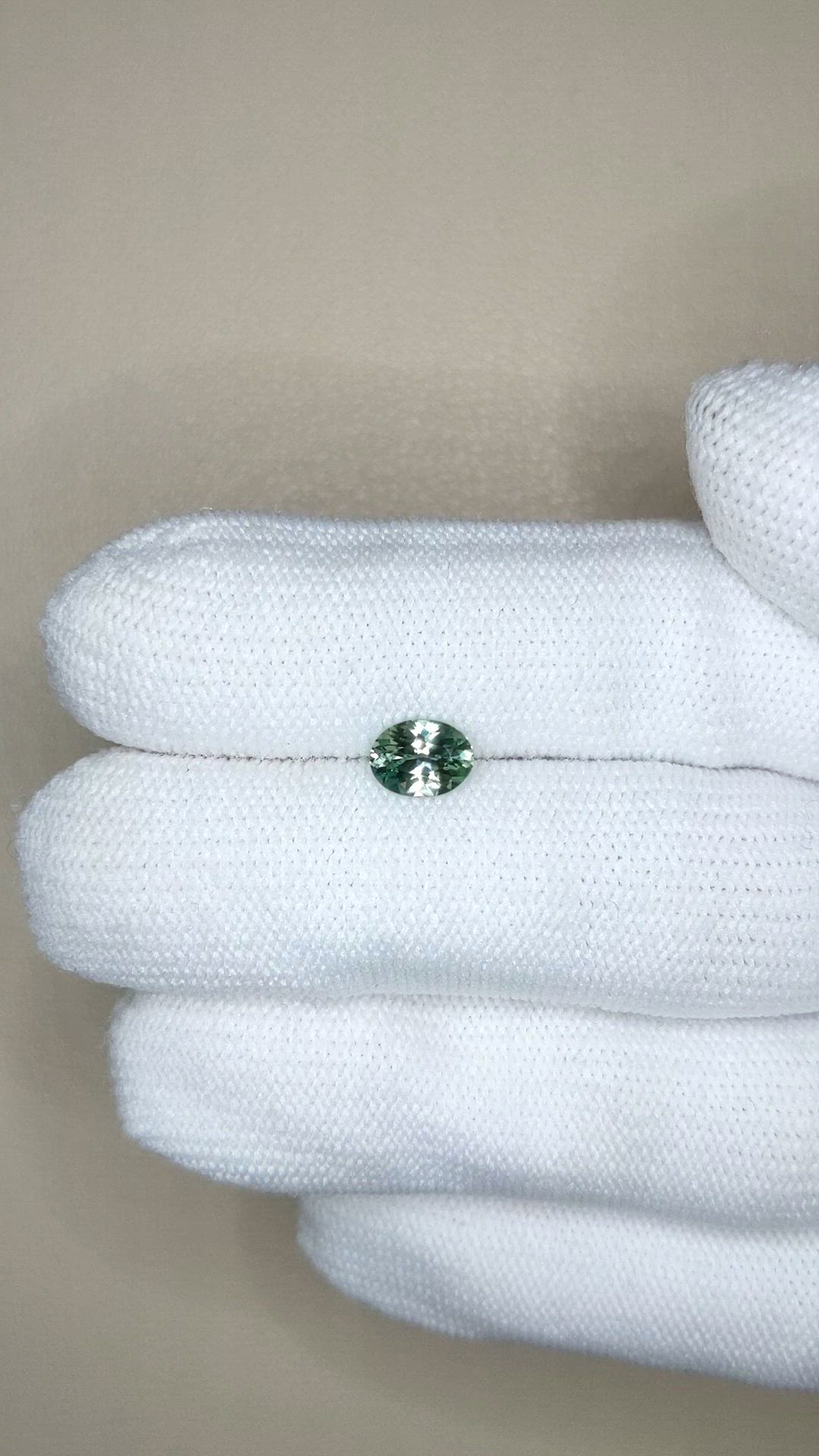 0.86 Ct. Bluish Green Sapphire from Montana Size Video