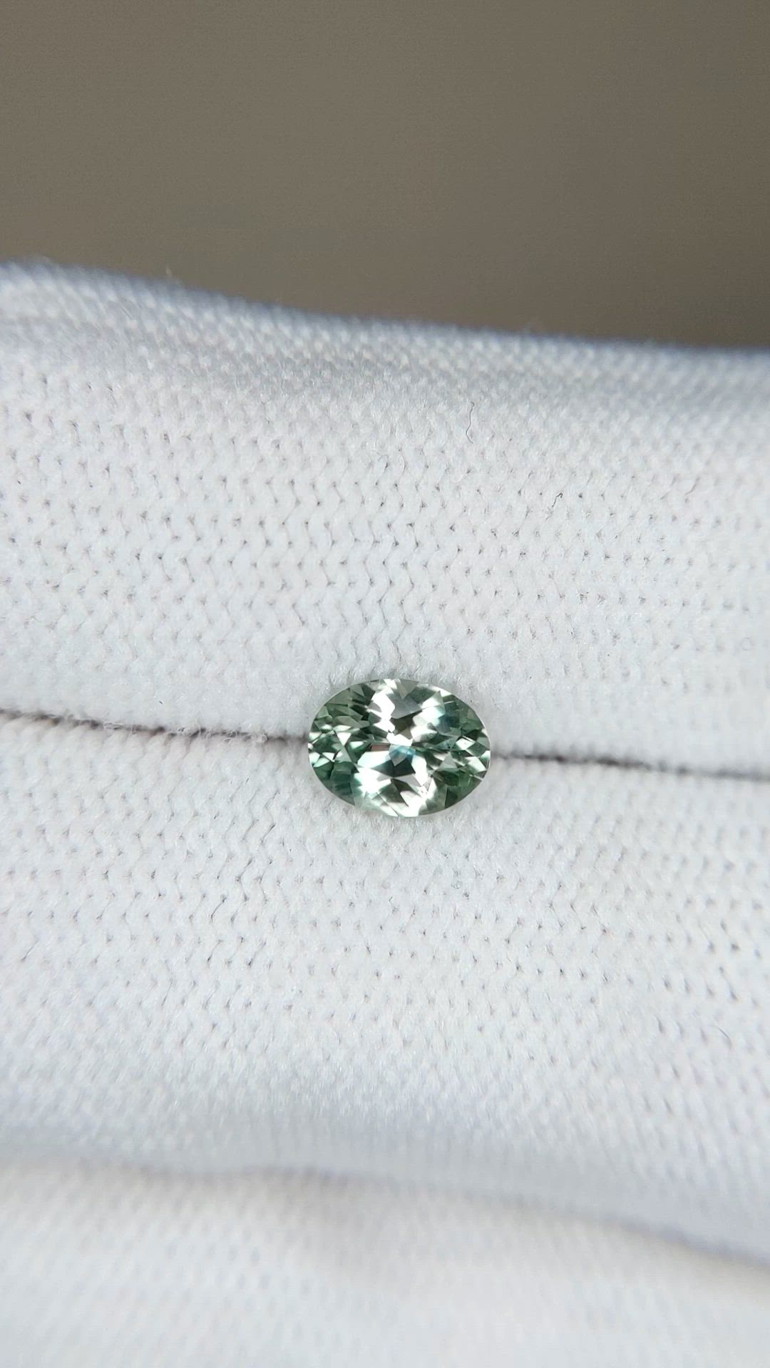 0.86 Ct. Bluish Green Sapphire from Montana Size Video