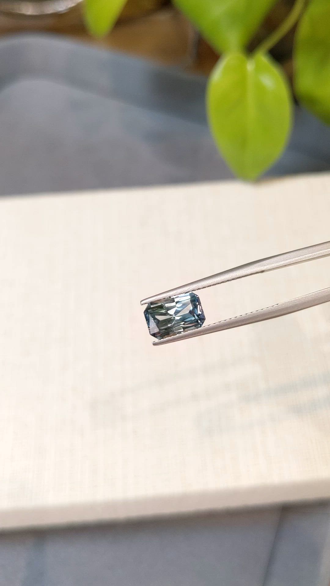 2.73 Ct. Greyish Blue Sapphire from Montana Size Video