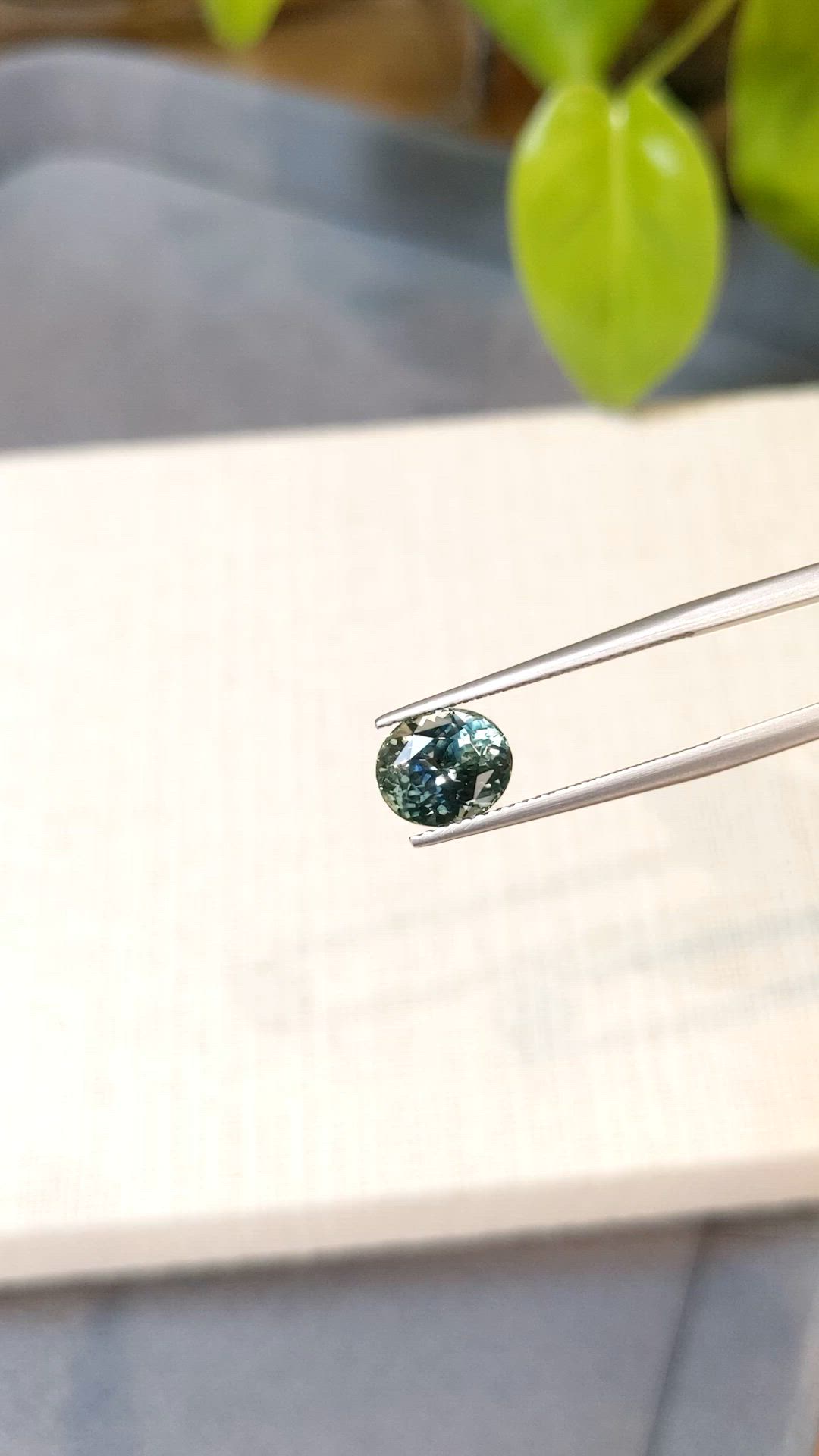 2.91 Ct. Bluish Green Sapphire from Montana Size Video