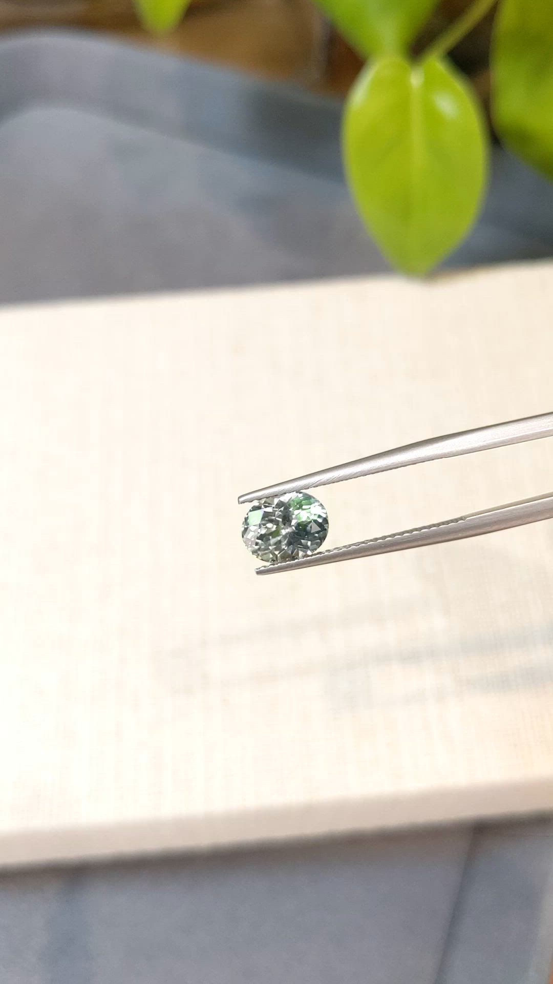 2.13 Ct. Green Sapphire from Montana Size Video