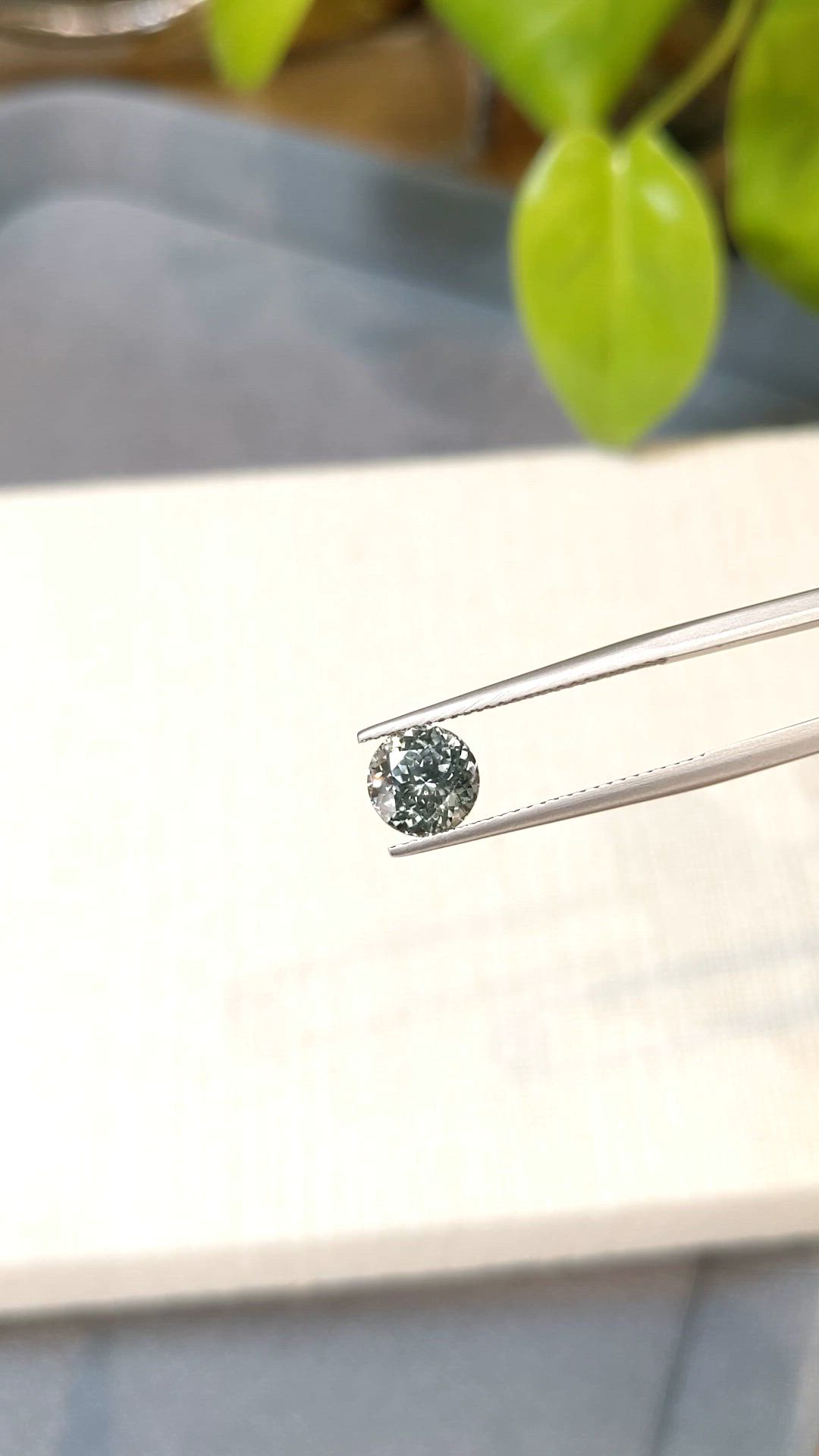 2.05 Ct. Greenish Blue Sapphire from Montana Size Video