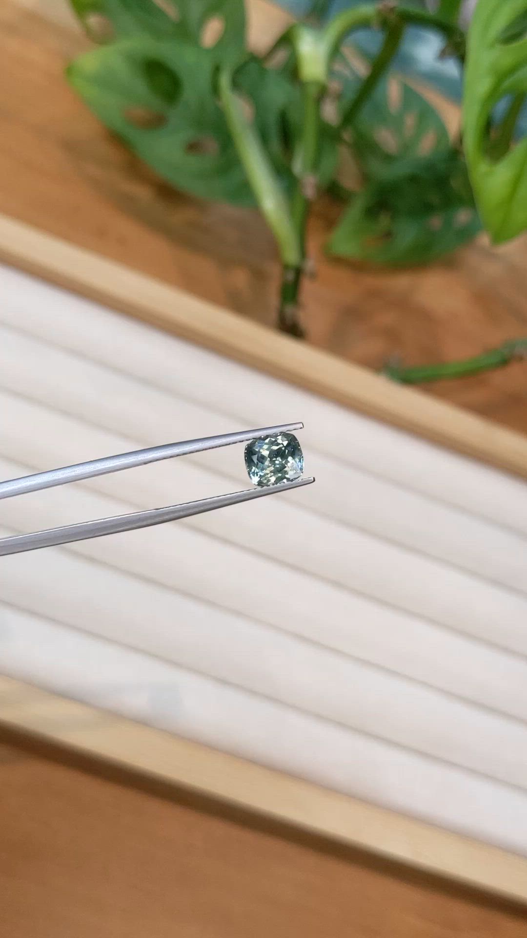 2.00 Ct. Green Sapphire from Montana Size Video