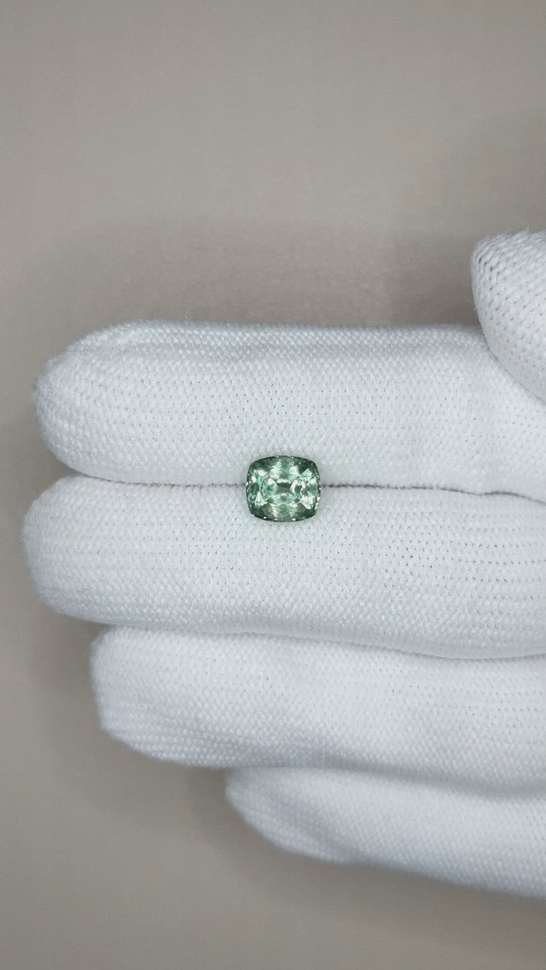 2.00 Ct. Green Sapphire from Montana Size Video