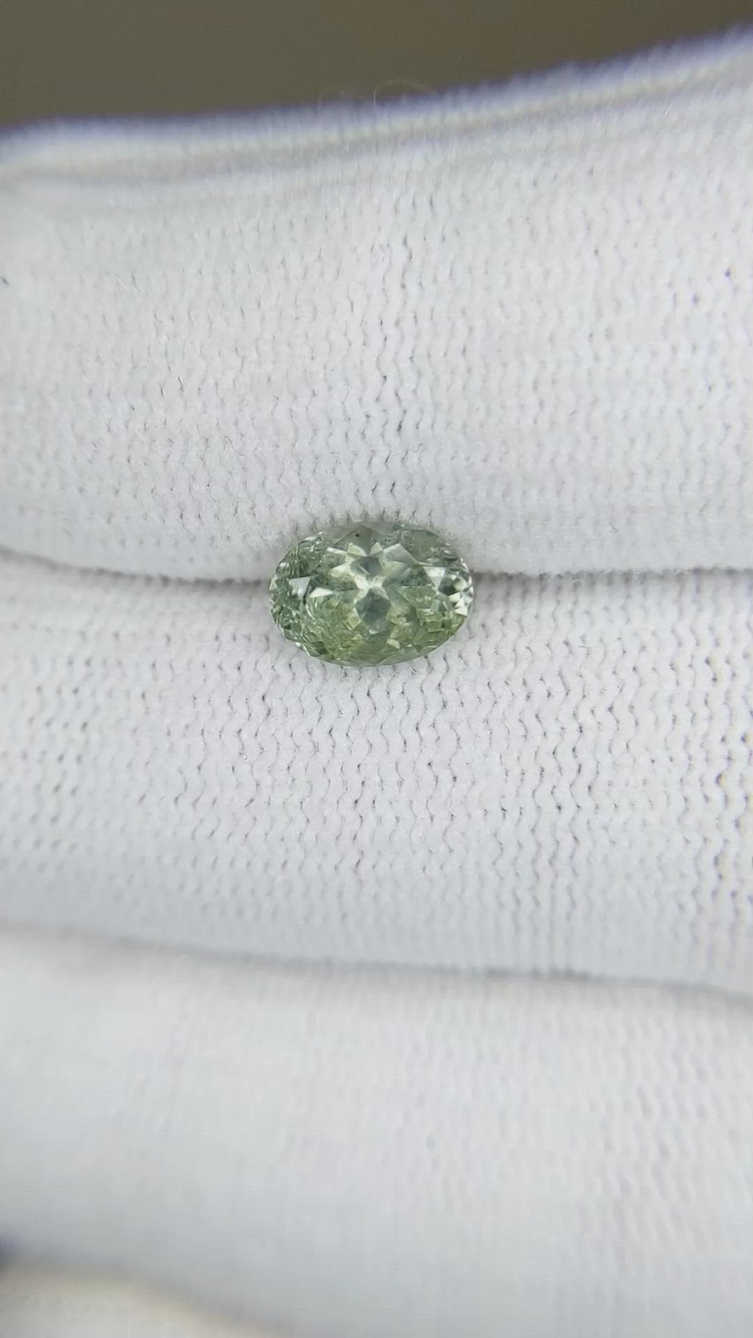 1.54 Ct. Bluish Green Sapphire from Montana Size Video