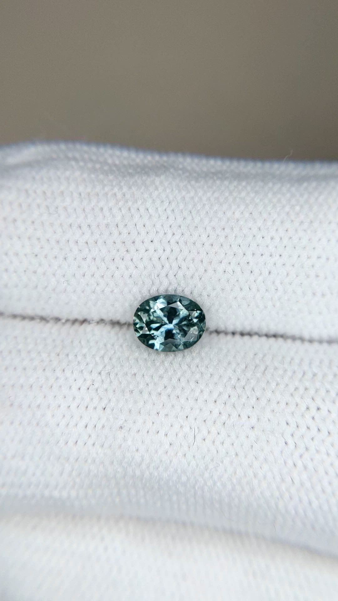 0.80 Ct. Bluish Green Sapphire from Montana Size Video