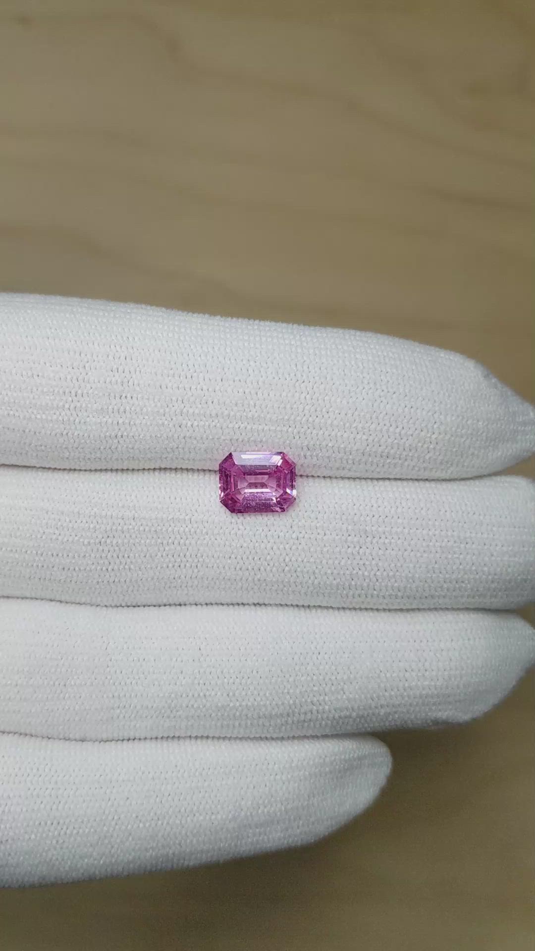 2.71 Ct. Pink Sapphire from Ceylon (Sri Lanka) Size Video