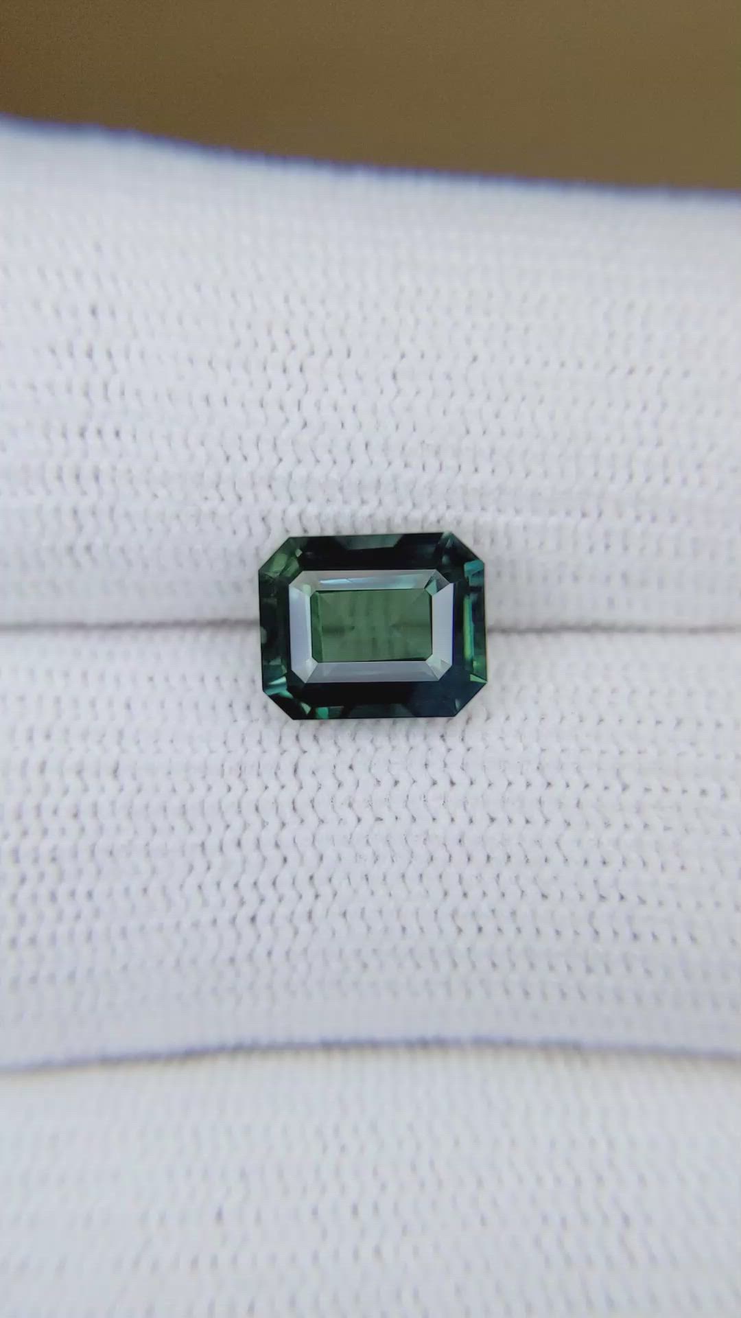 2.97 Ct. Bluish Green Sapphire from Madagascar Size Video