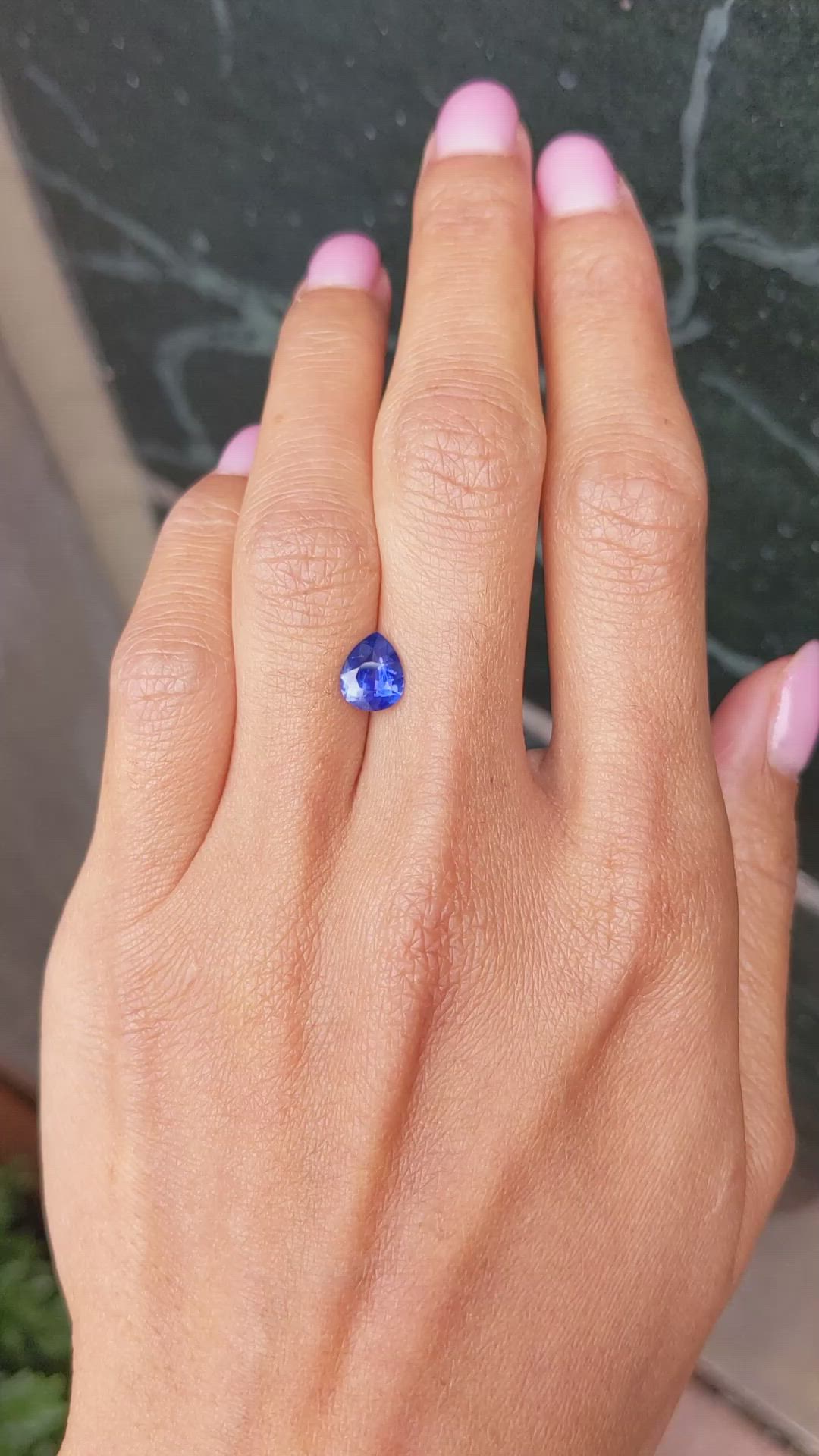 1.46 Ct. Blue Sapphire from Ceylon (Sri Lanka) Size Video