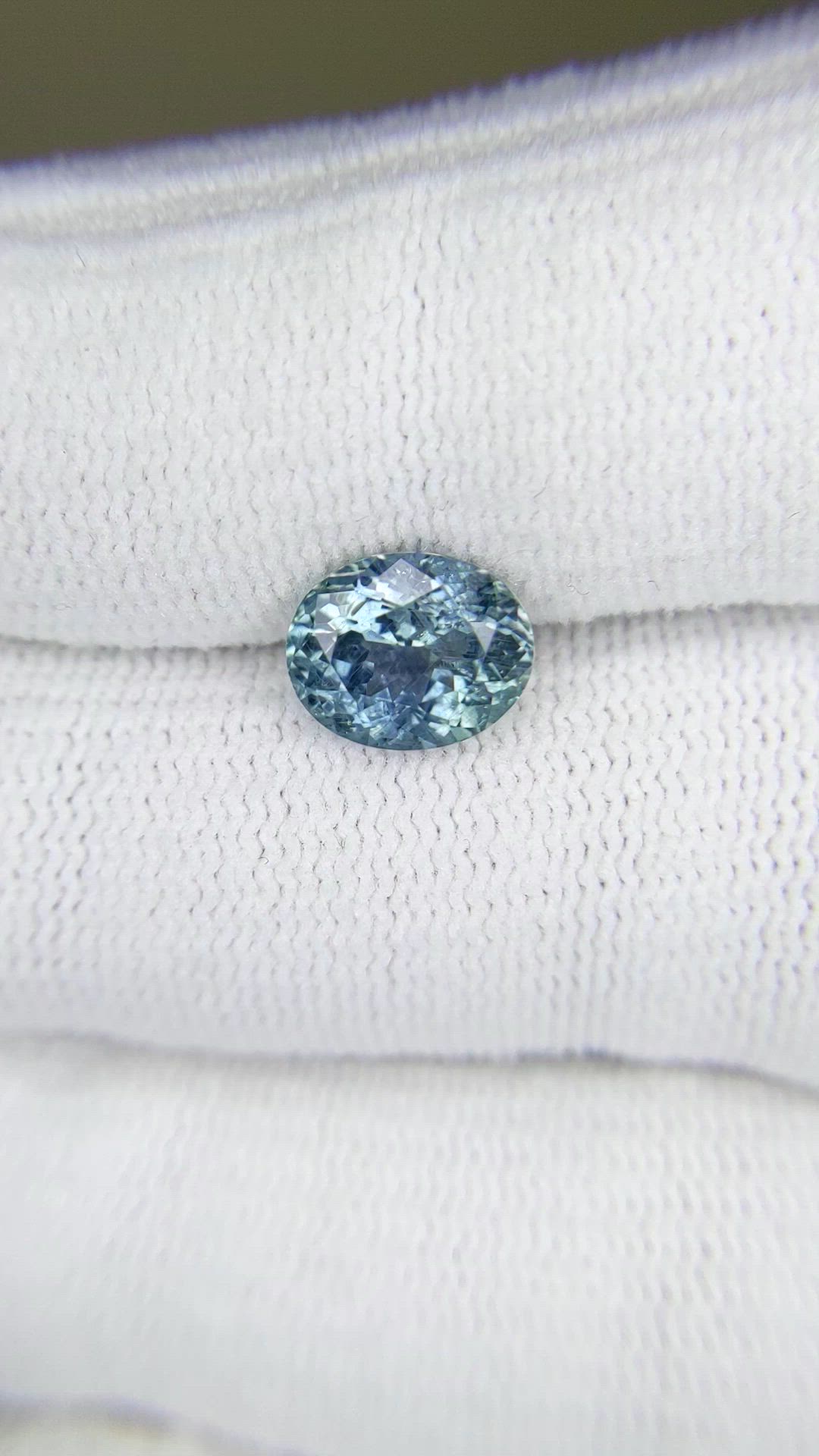 2.28 Ct. Greyish Blue Sapphire from Montana Size Video