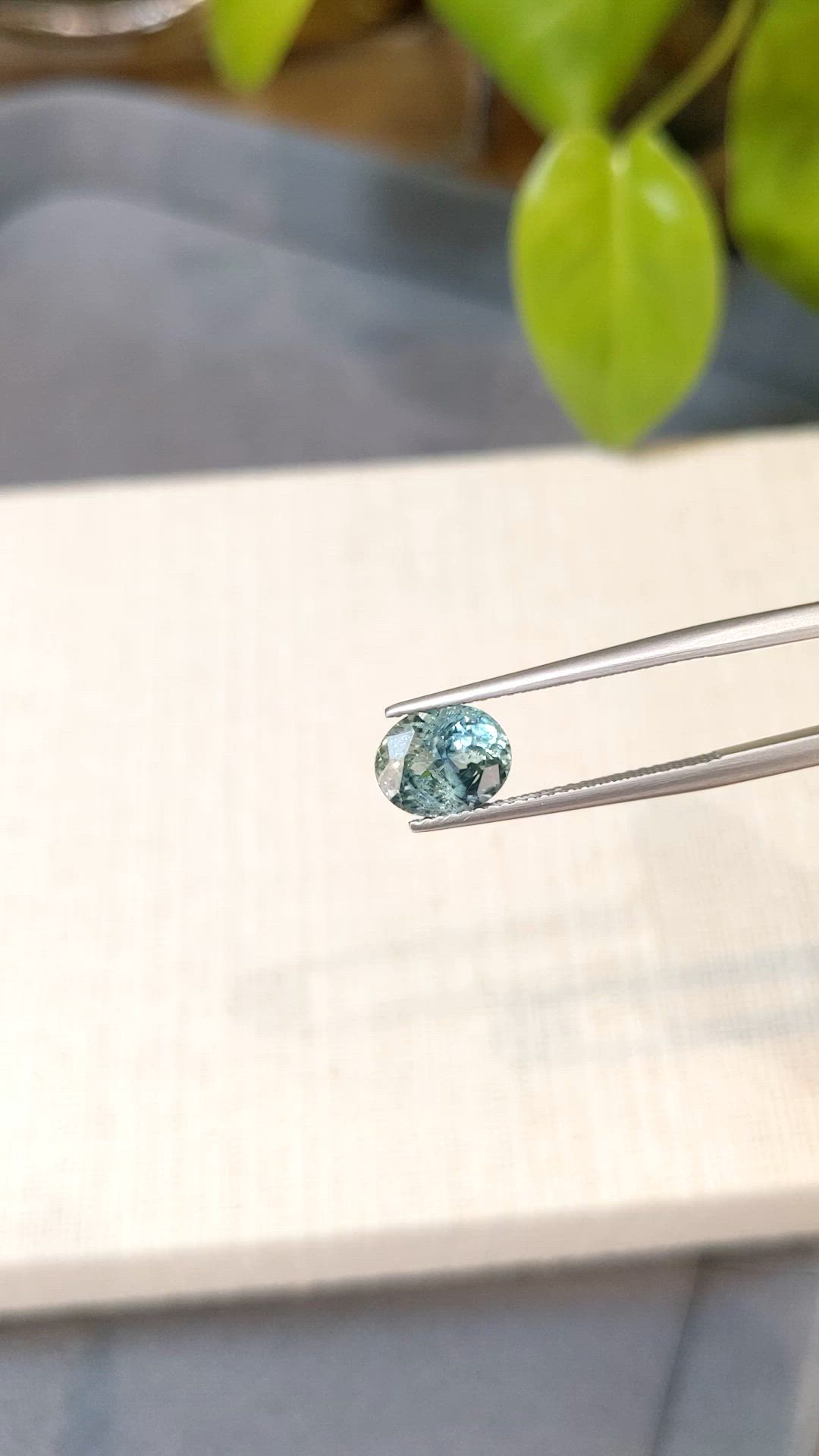 2.28 Ct. Greyish Blue Sapphire from Montana Size Video