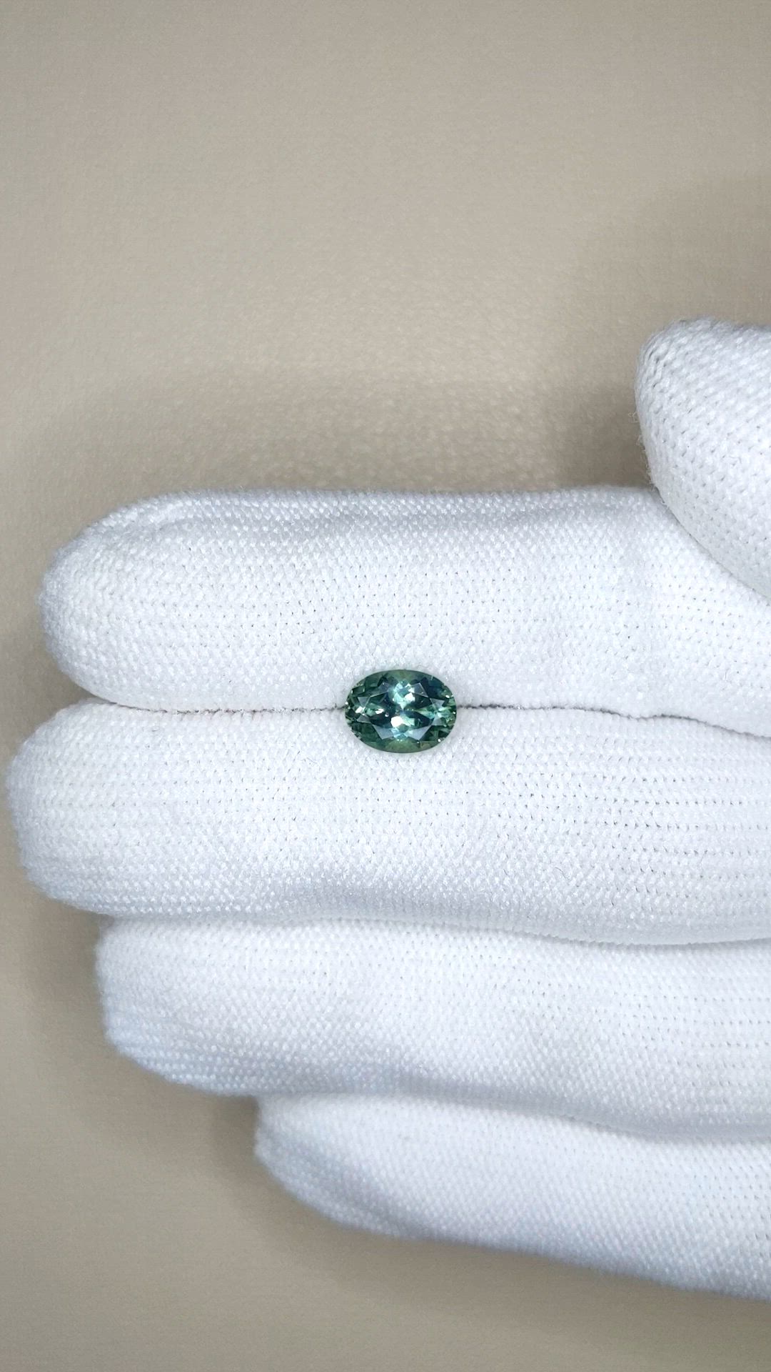 1.65 Ct. Bluish Green Sapphire from Montana Size Video
